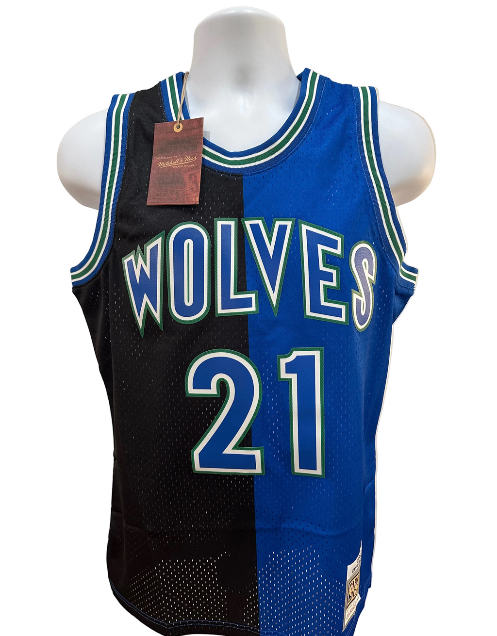(Men's Medium) Kevin Garnett Mitchell & Ness Split Jersey