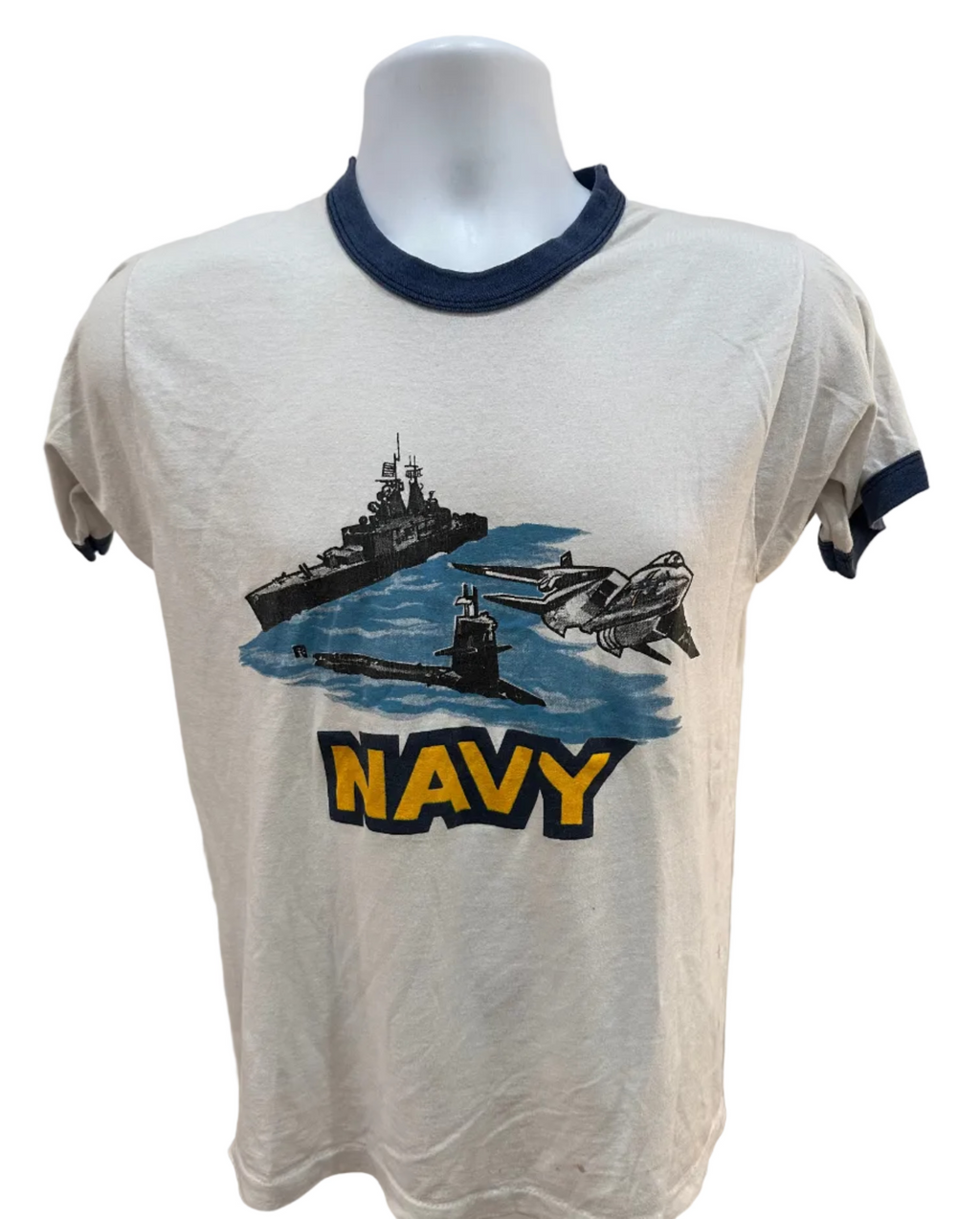 (Men's Medium) 90s US Navy Ship Ringer