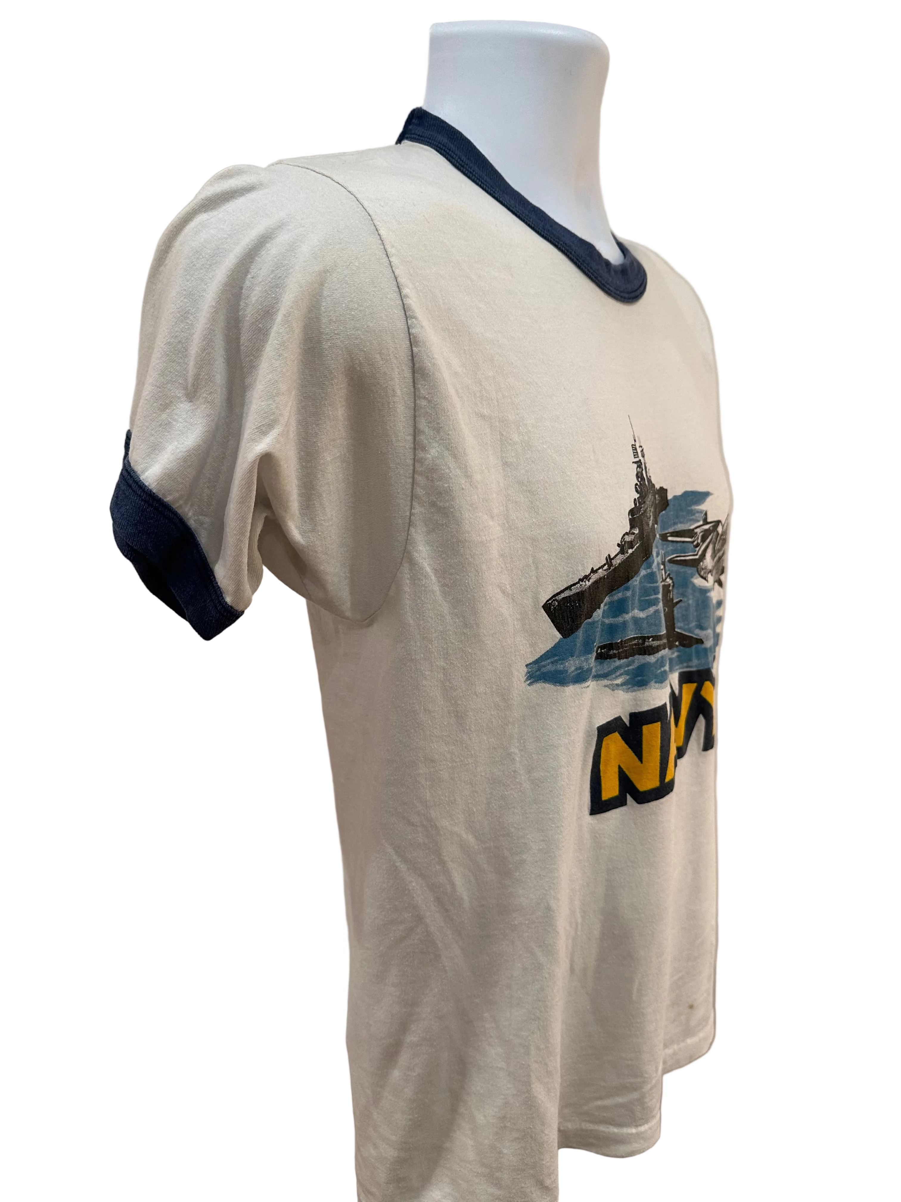 (Men's Medium) 90s US Navy Ship Ringer