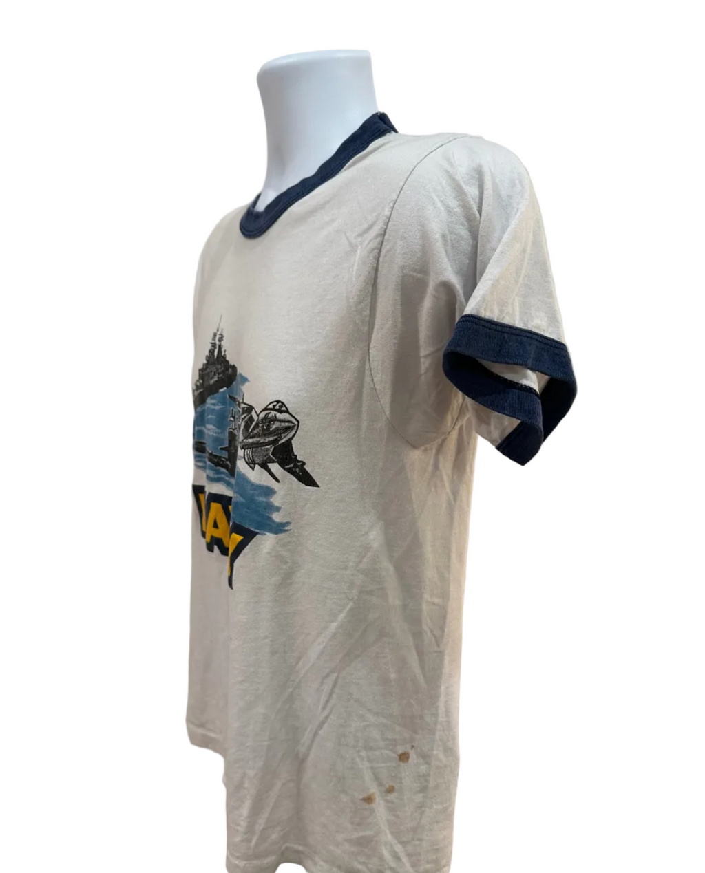 (Men's Medium) 90s US Navy Ship Ringer