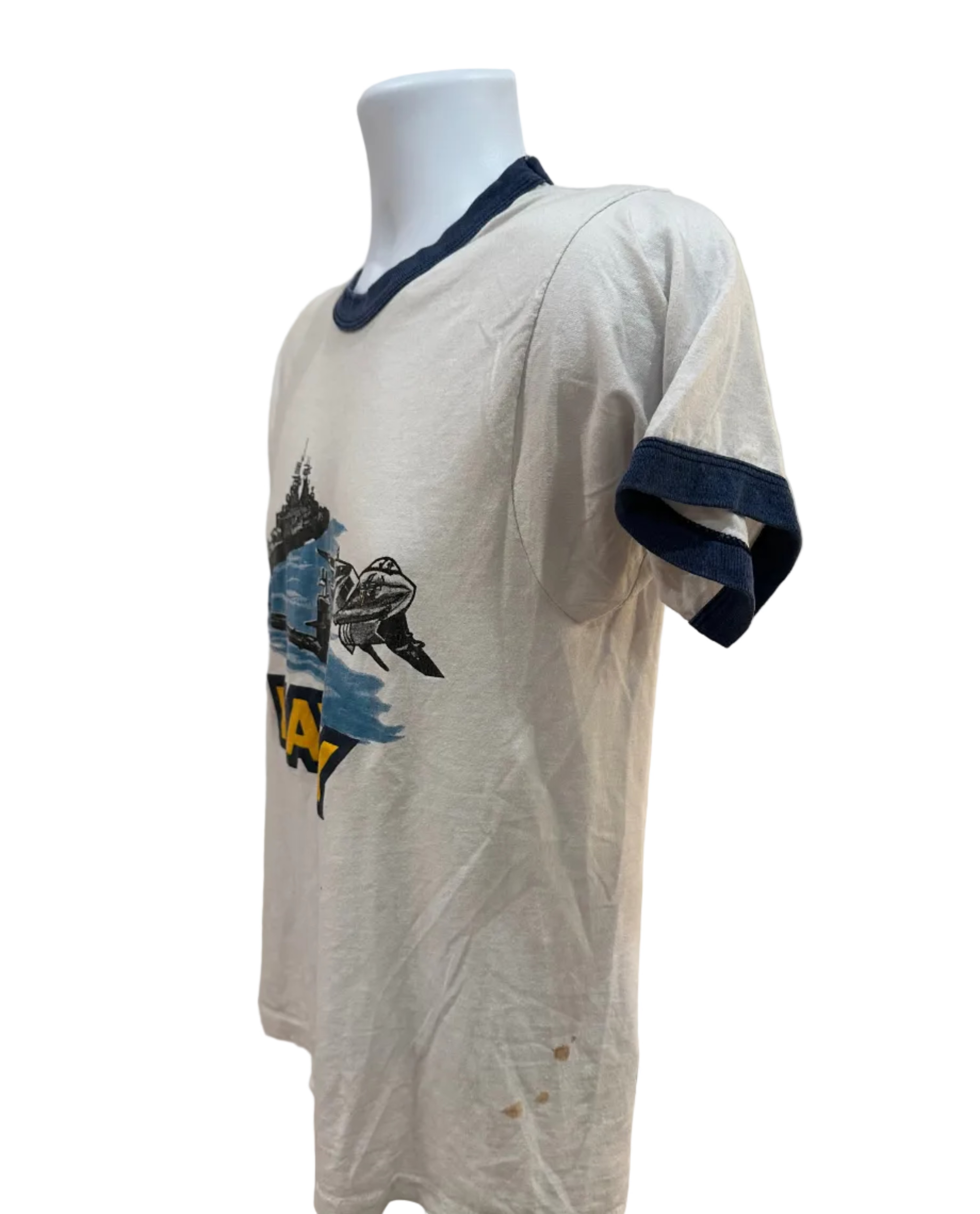 (Men's Medium) 90s US Navy Ship Ringer