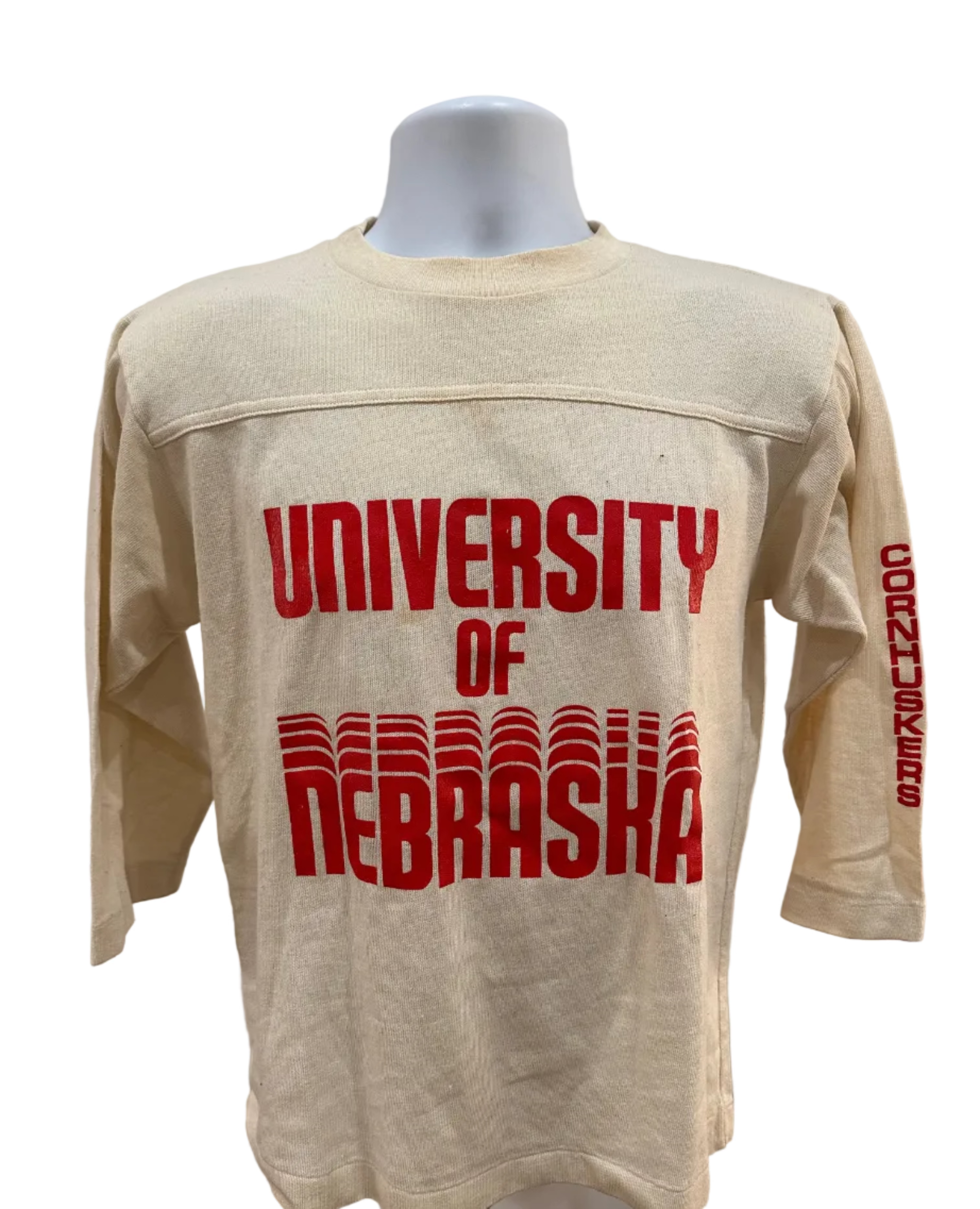 (Men's Small) 1980 University of Nebraska 3/4 Sleeve