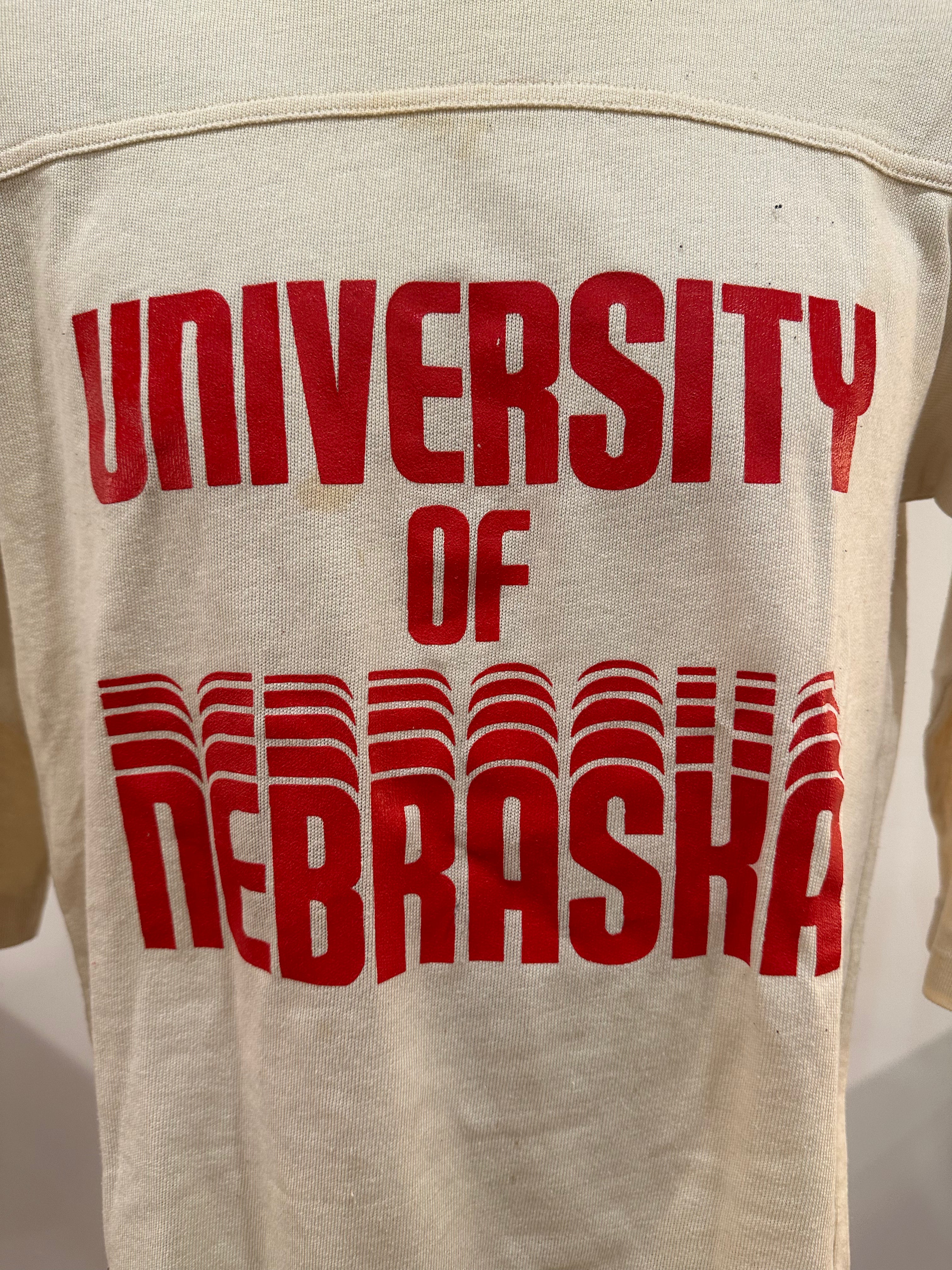 (Men's Small) 1980 University of Nebraska 3/4 Sleeve