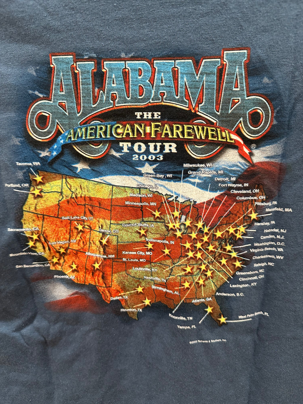(Kids Large) 2003 Alabama Farewell Tour Short Sleeve