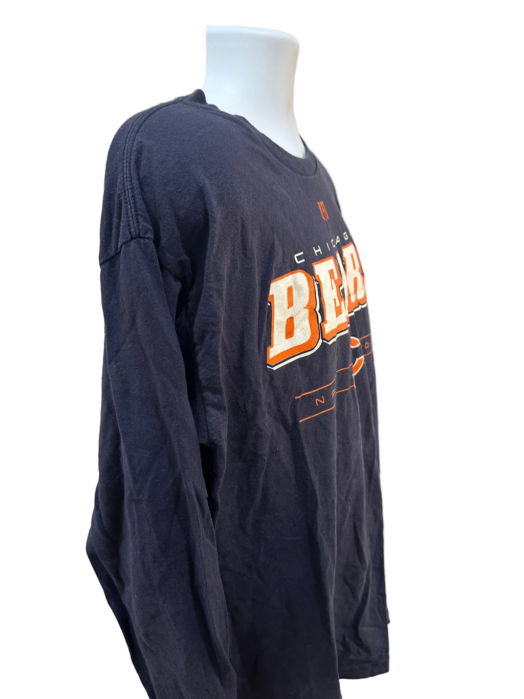 (Men's Large) Chicago Bears Navy Long Sleeve