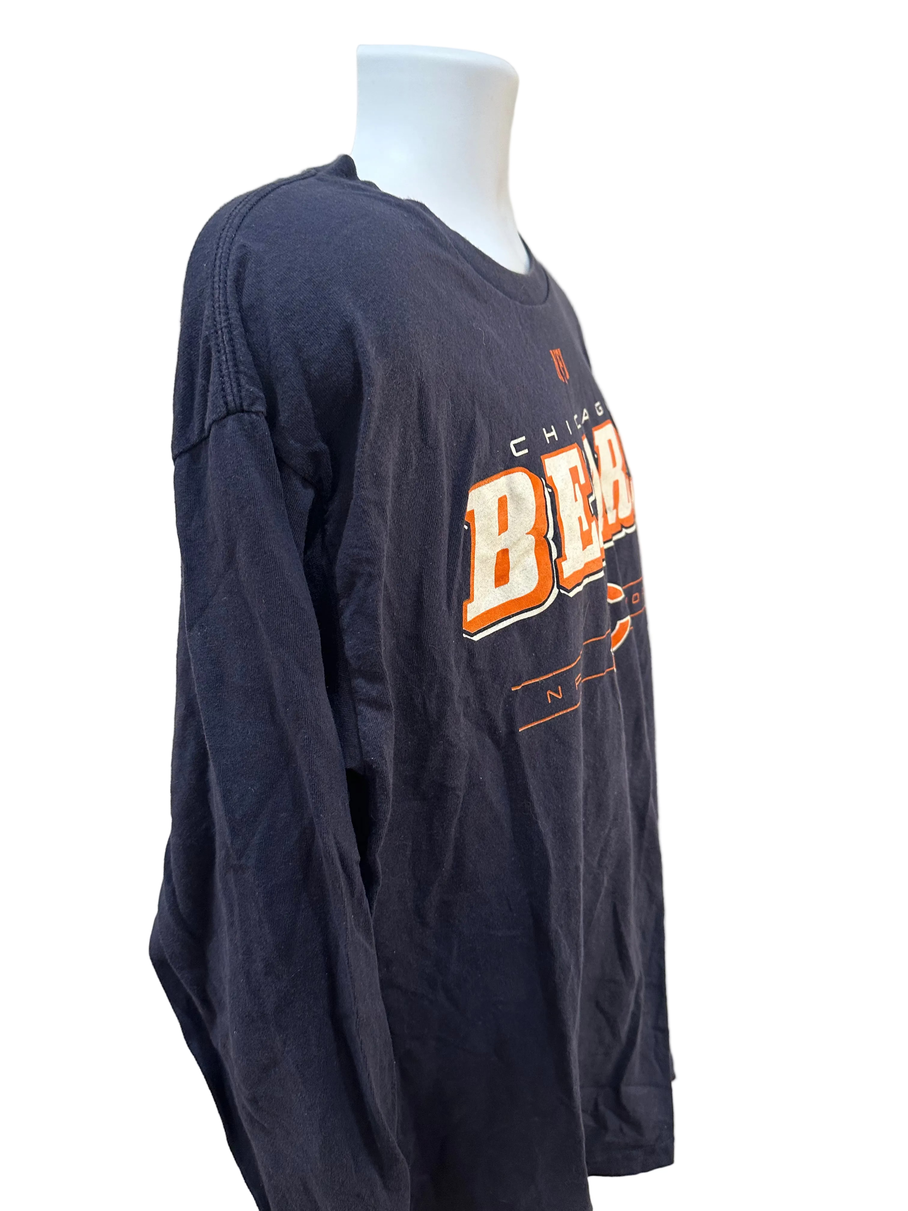 (Men's Large) Chicago Bears Navy Long Sleeve