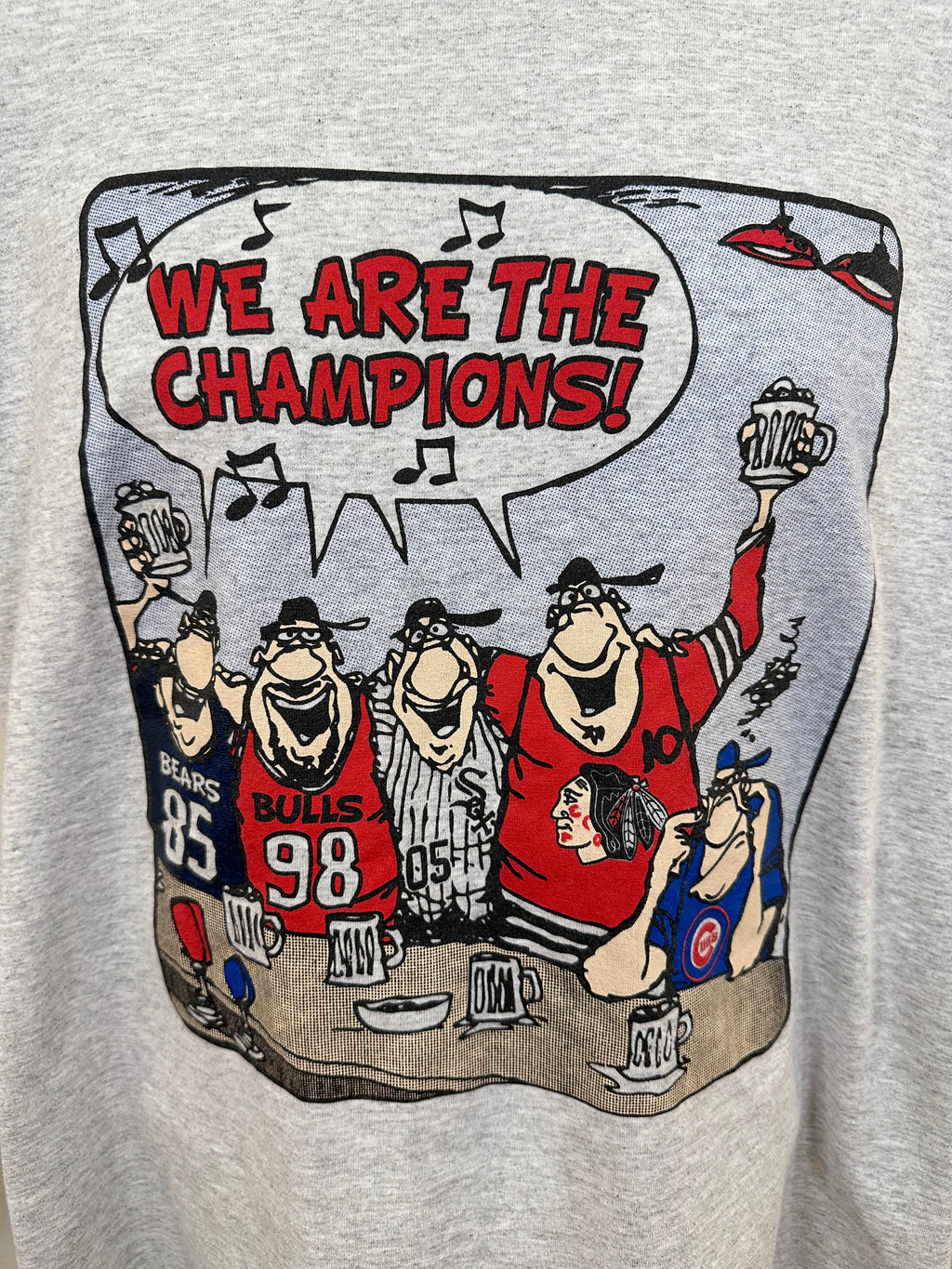 (Men's XL) 2000s We Are the Champions Chicago Sports Short Sleeve
