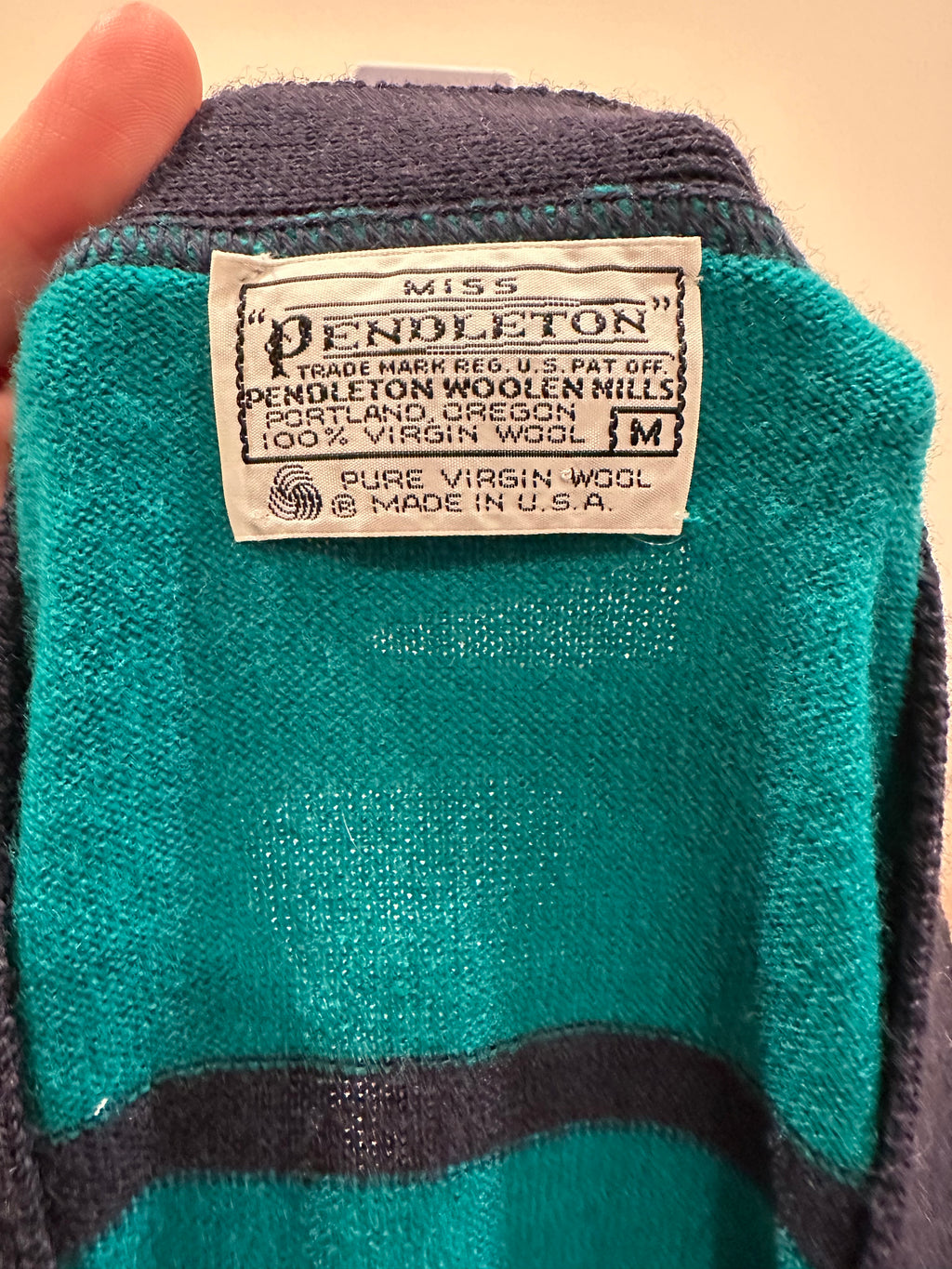 (Women's Medium) Vintage Miss Pendleton Cardigan Sweater