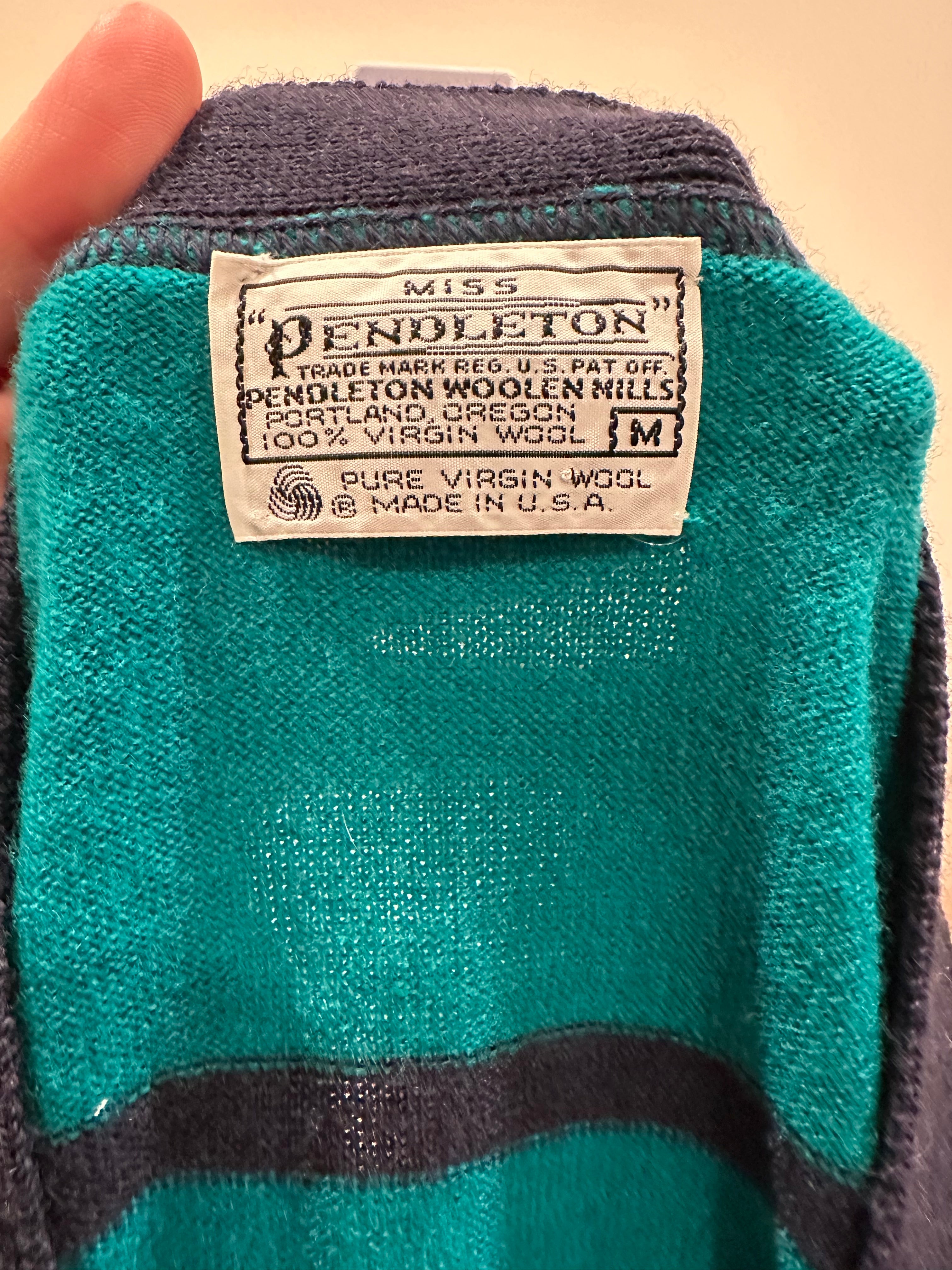 (Women's Medium) Vintage Miss Pendleton Cardigan Sweater