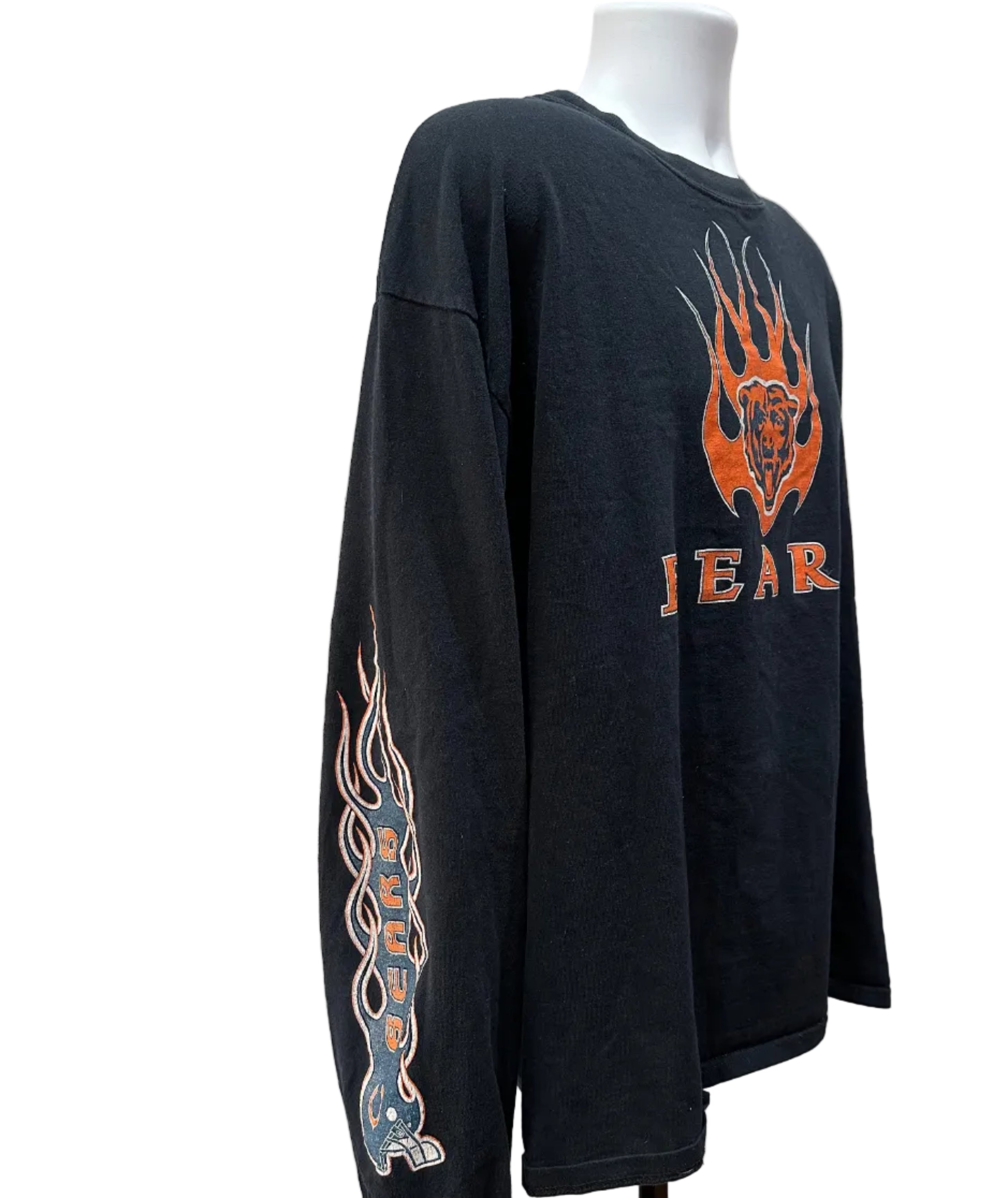 (Men's 2X) 2000s Chicago Bears Flame Long Sleeve