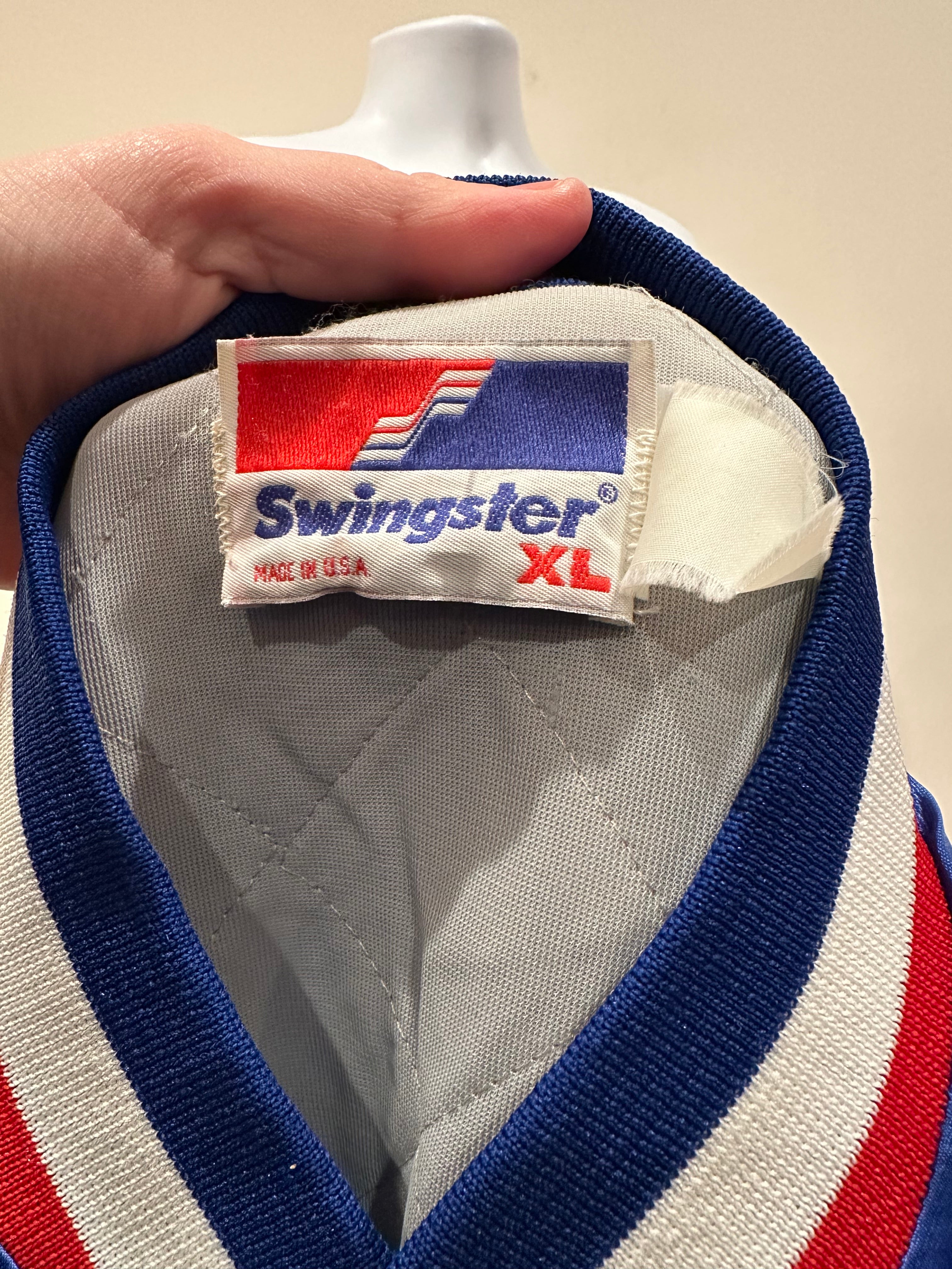 (Men's XL) 80s Swingster Chicago Cubs Satin Jacket