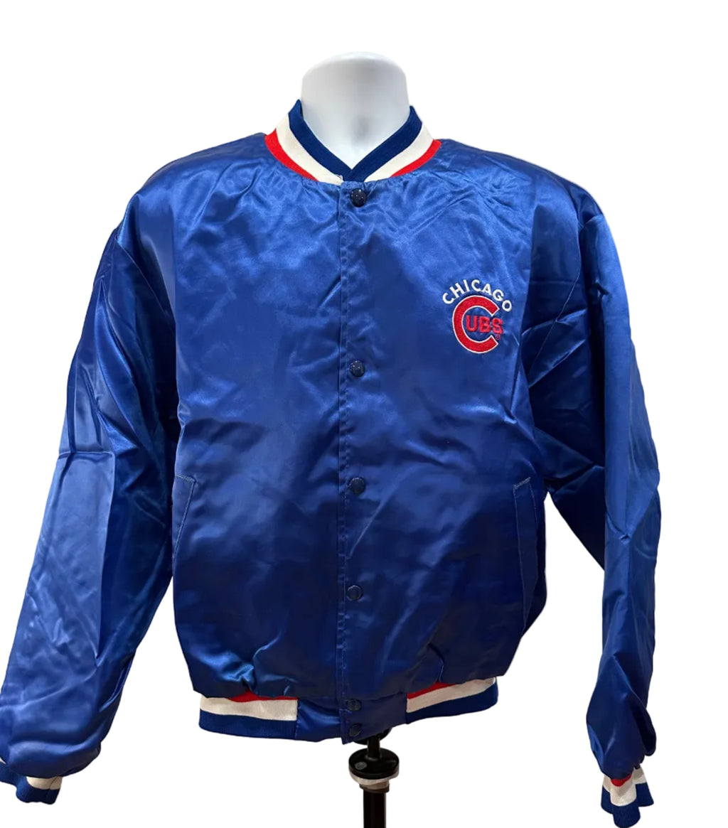 (Men's XL) 80s Swingster Chicago Cubs Satin Jacket