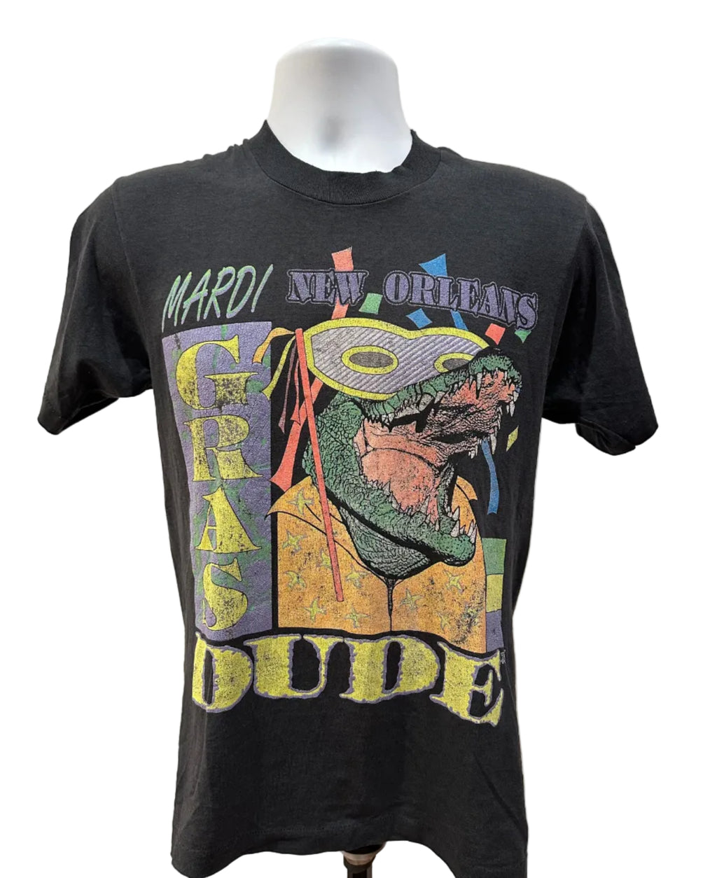 (Men's Medium) 90s Mardi Gras Alligator Short Sleeve