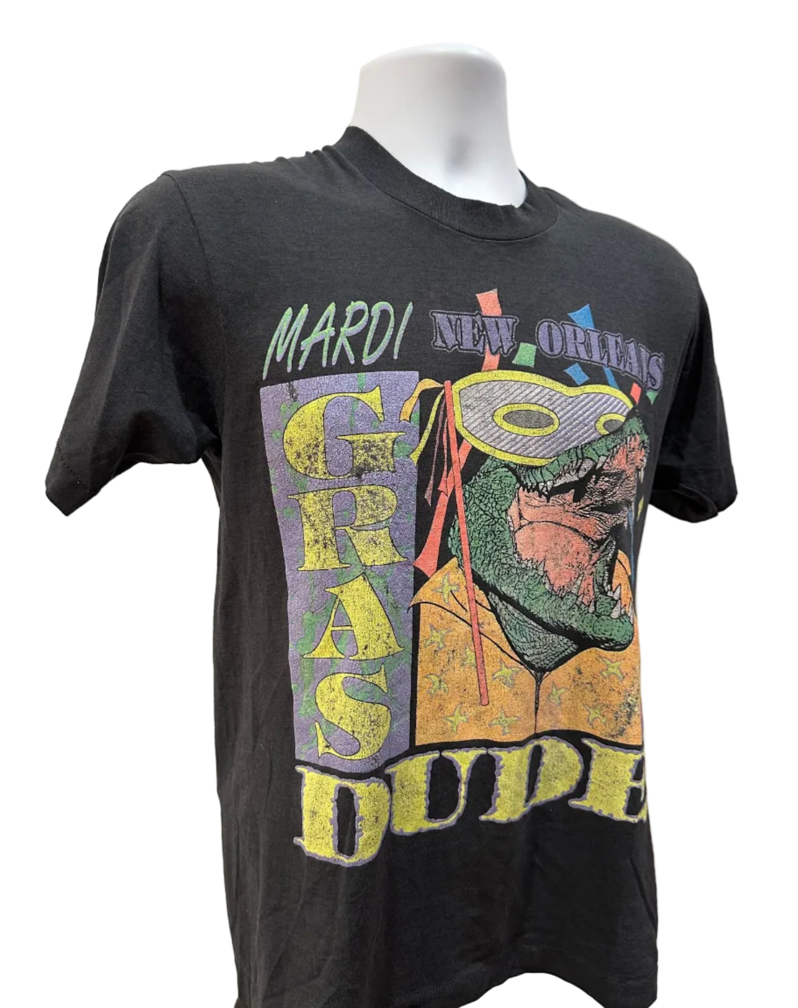 (Men's Medium) 90s Mardi Gras Alligator Short Sleeve