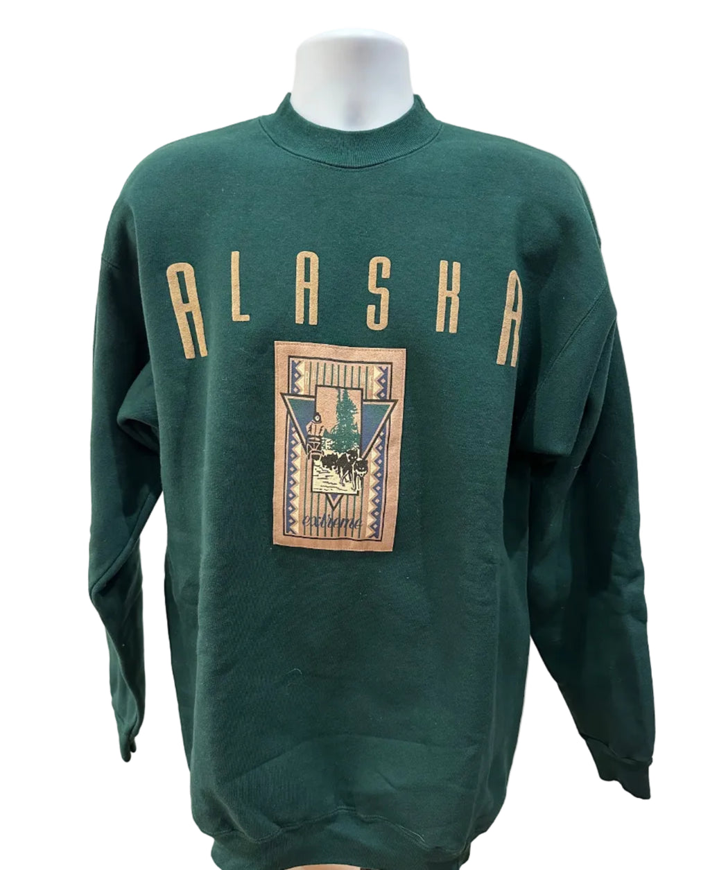 (Men's XL) 90s Alaska Dogsled Crewneck