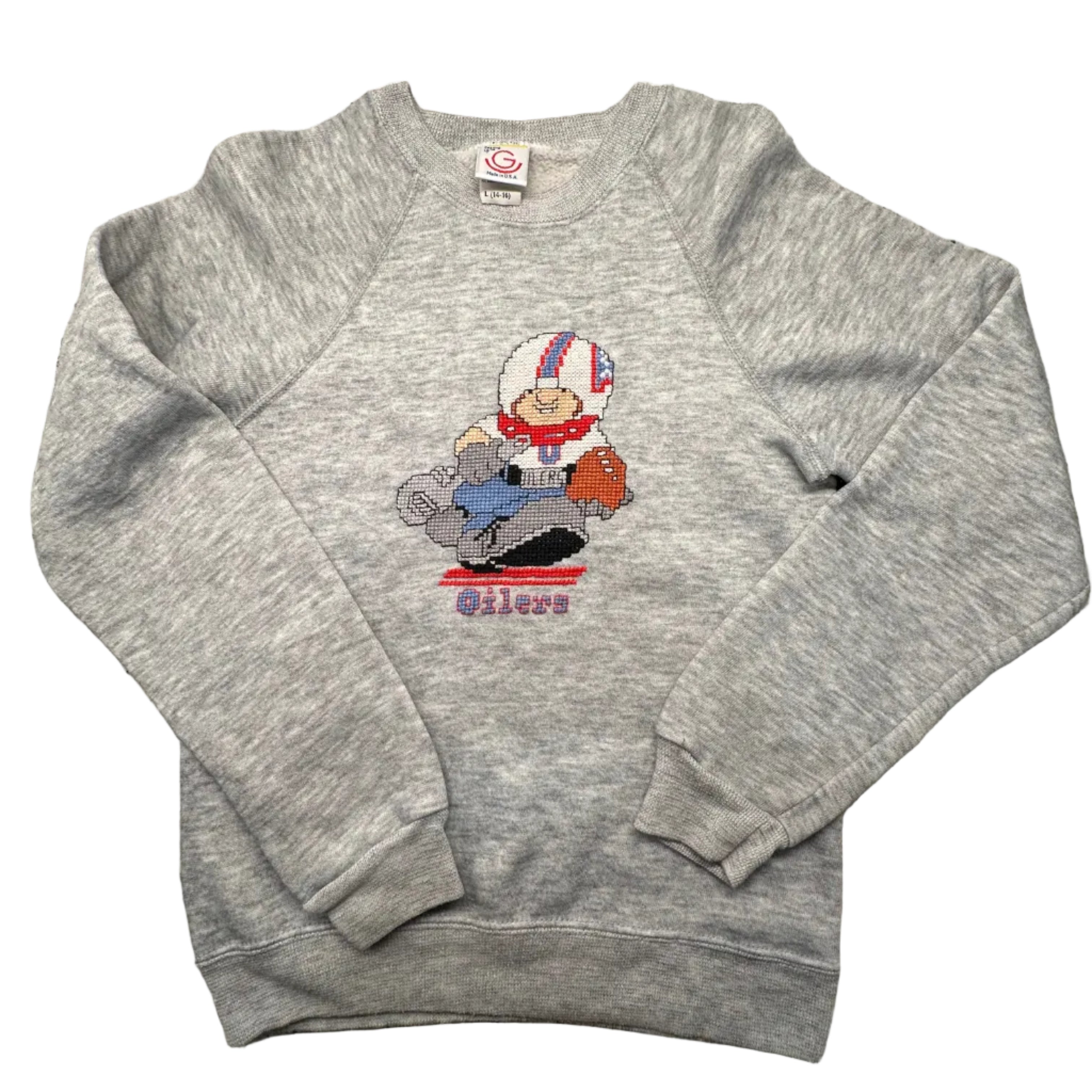 (Kids Large 14-16) Houston Oilers Crewneck