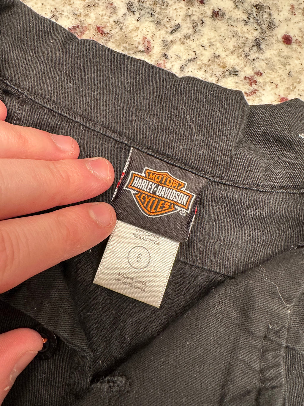(Kids 6) Harley Davidson Button Up Short Sleeve