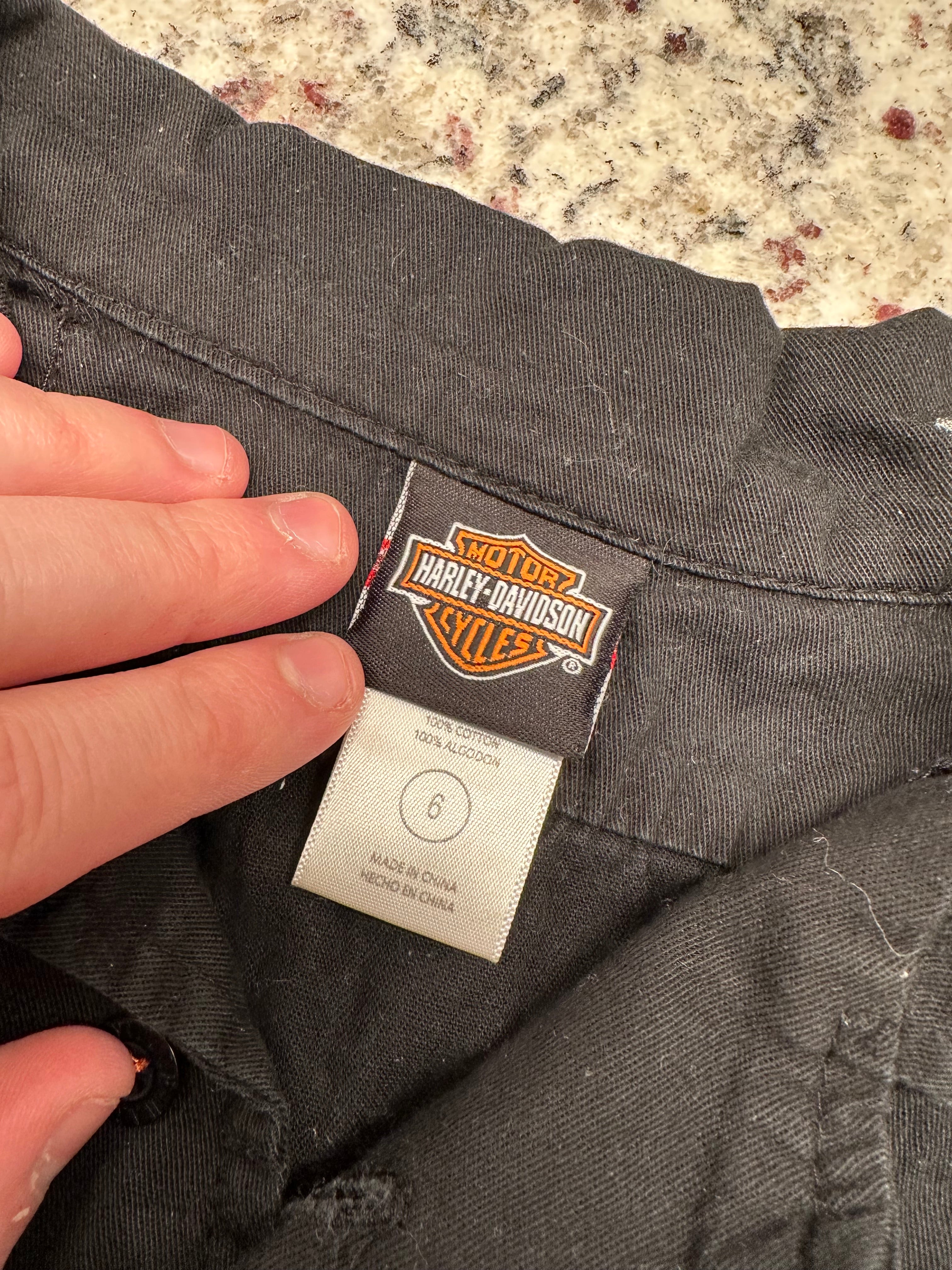 (Kids 6) Harley Davidson Button Up Short Sleeve