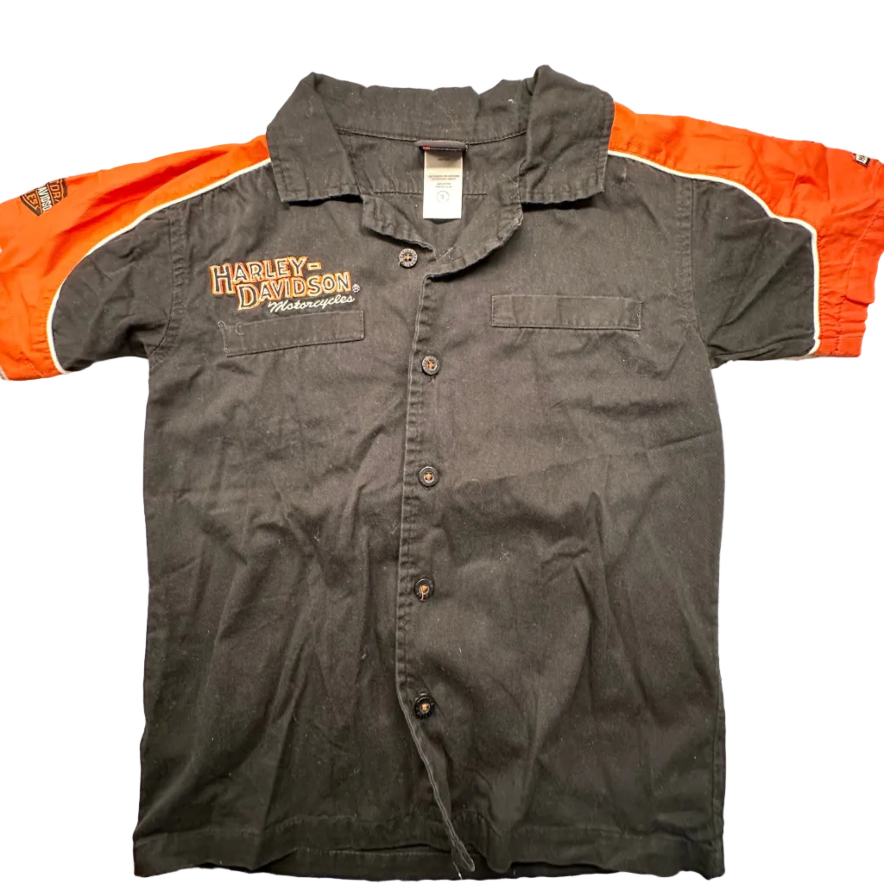 (Kids 6) Harley Davidson Button Up Short Sleeve