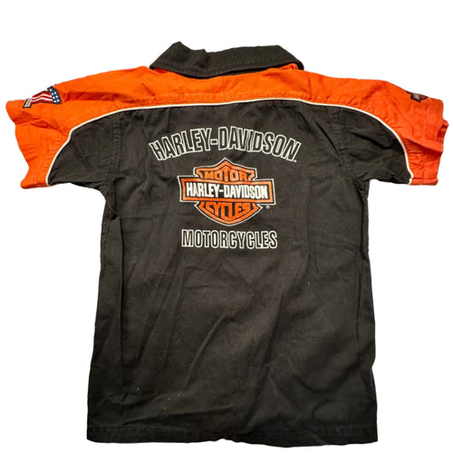 (Kids 6) Harley Davidson Button Up Short Sleeve