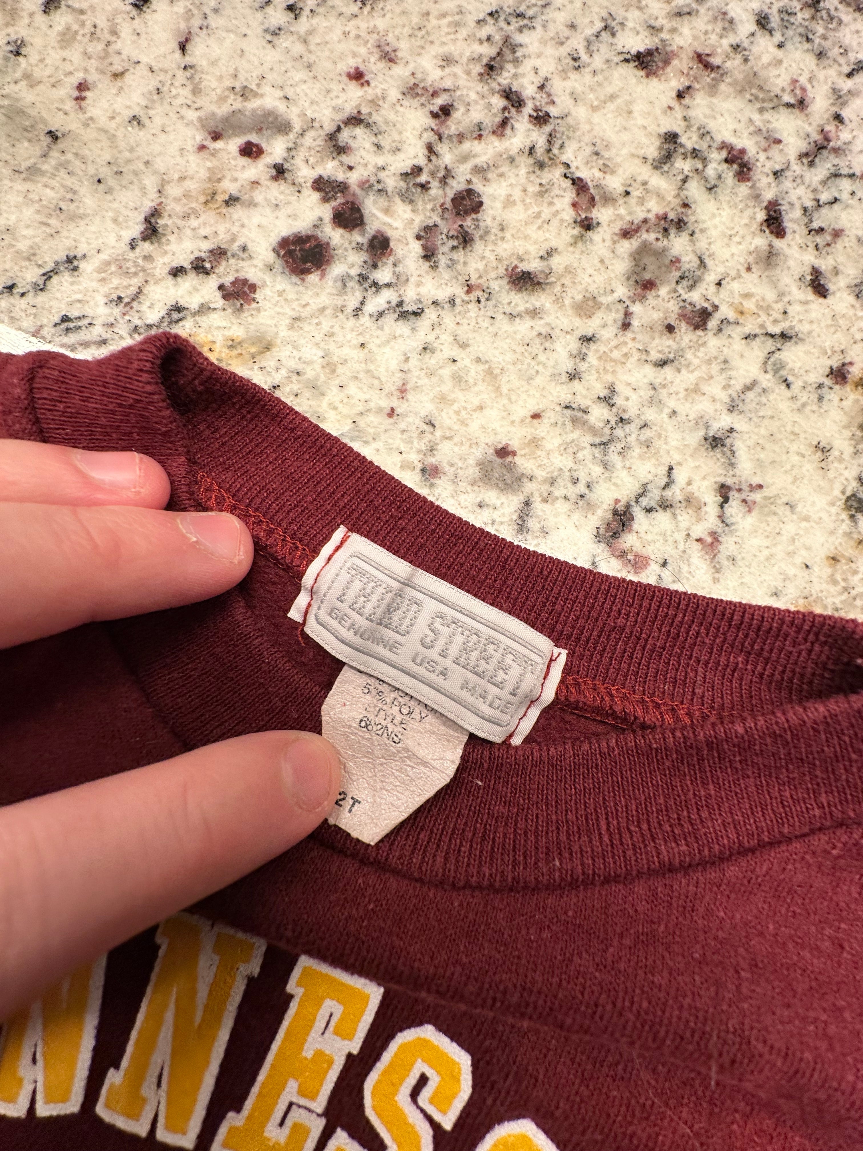 (Kids 2T) 90s Minnesota Gophers Crewneck