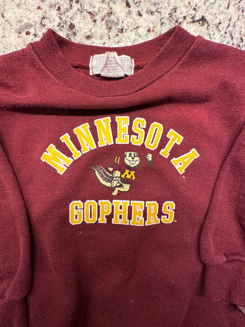 (Kids 2T) 90s Minnesota Gophers Crewneck