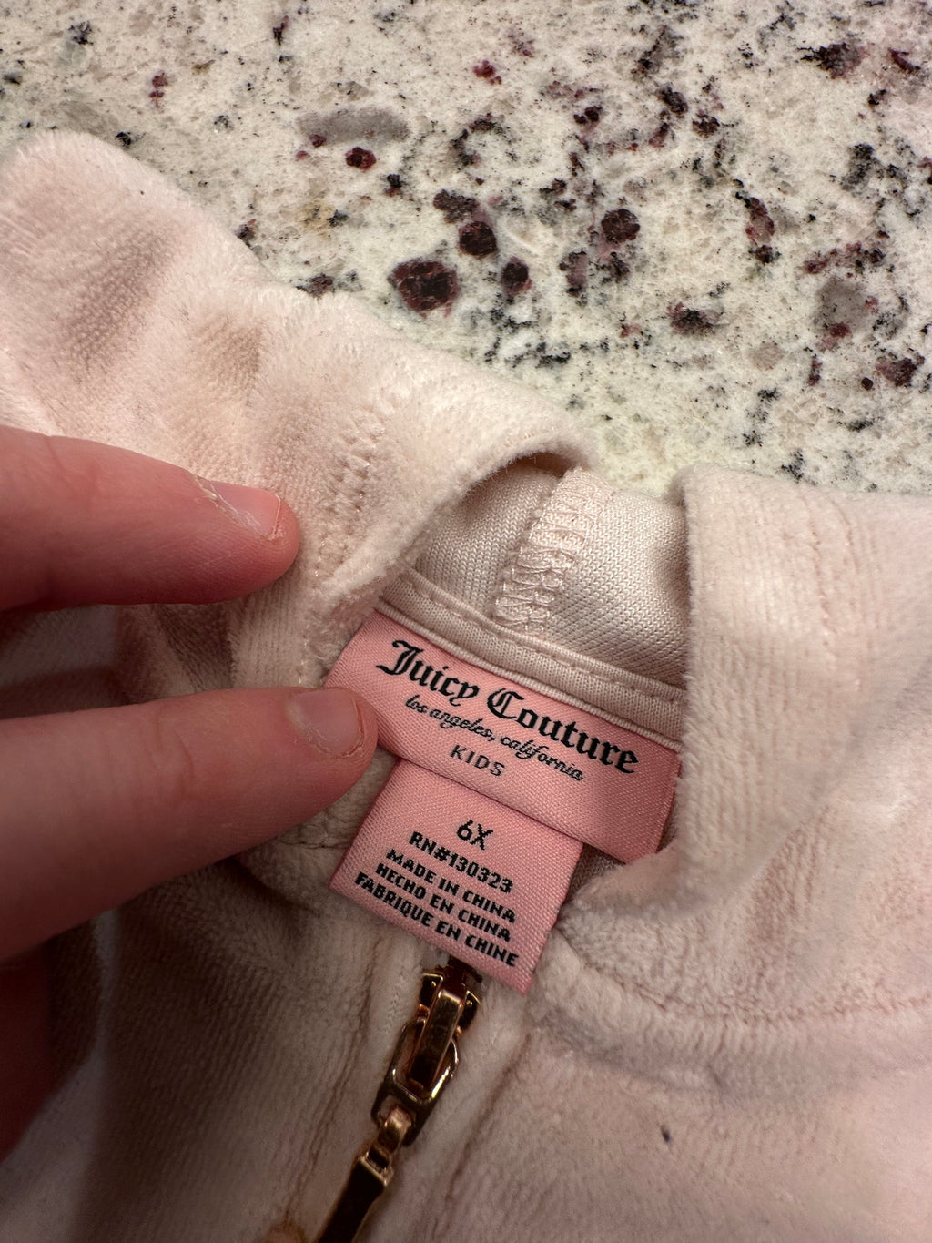 (Kids 6X) Juicy Couture Pink Sweatsuit Jacket