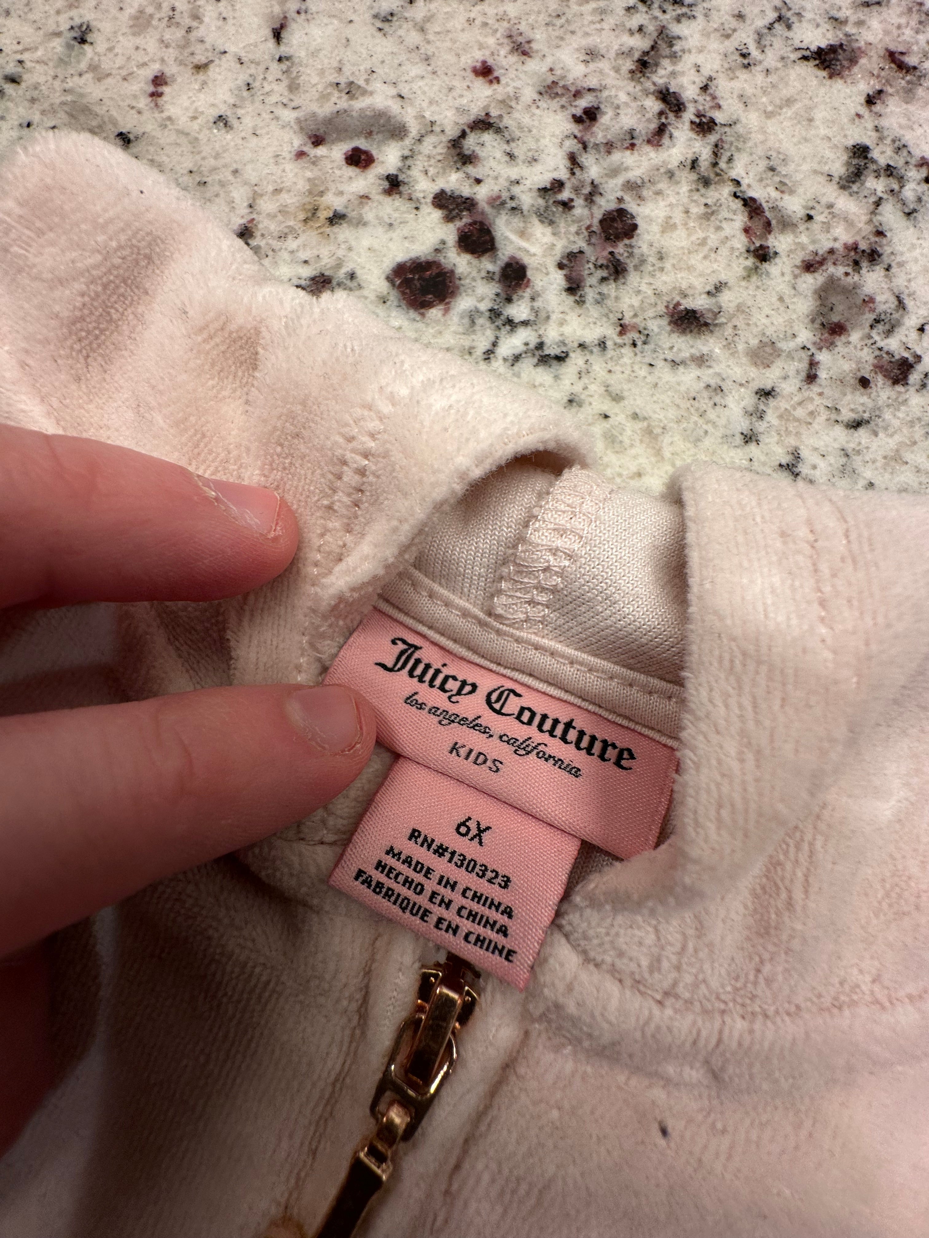 (Kids 6X) Juicy Couture Pink Sweatsuit Jacket