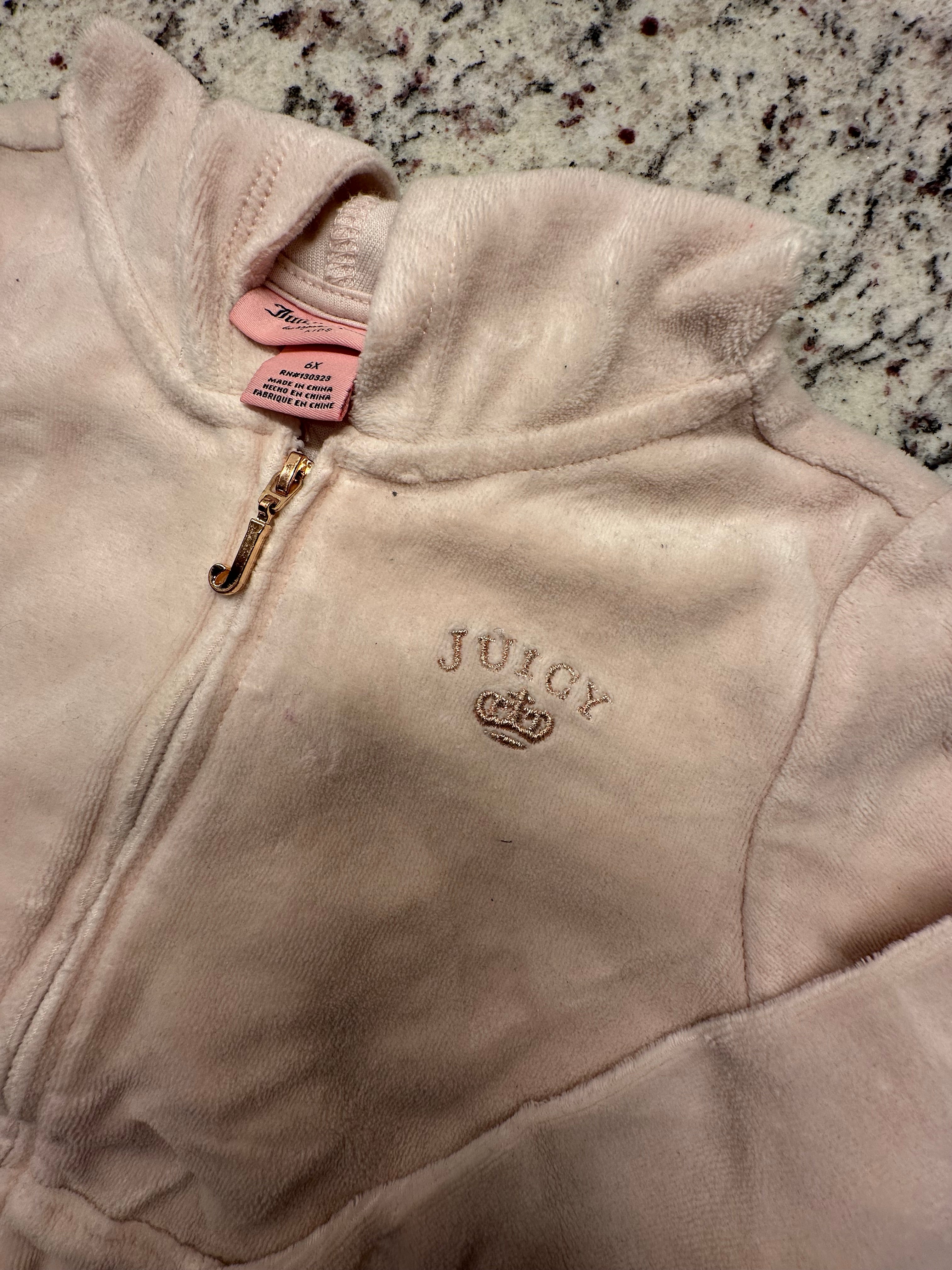 (Kids 6X) Juicy Couture Pink Sweatsuit Jacket