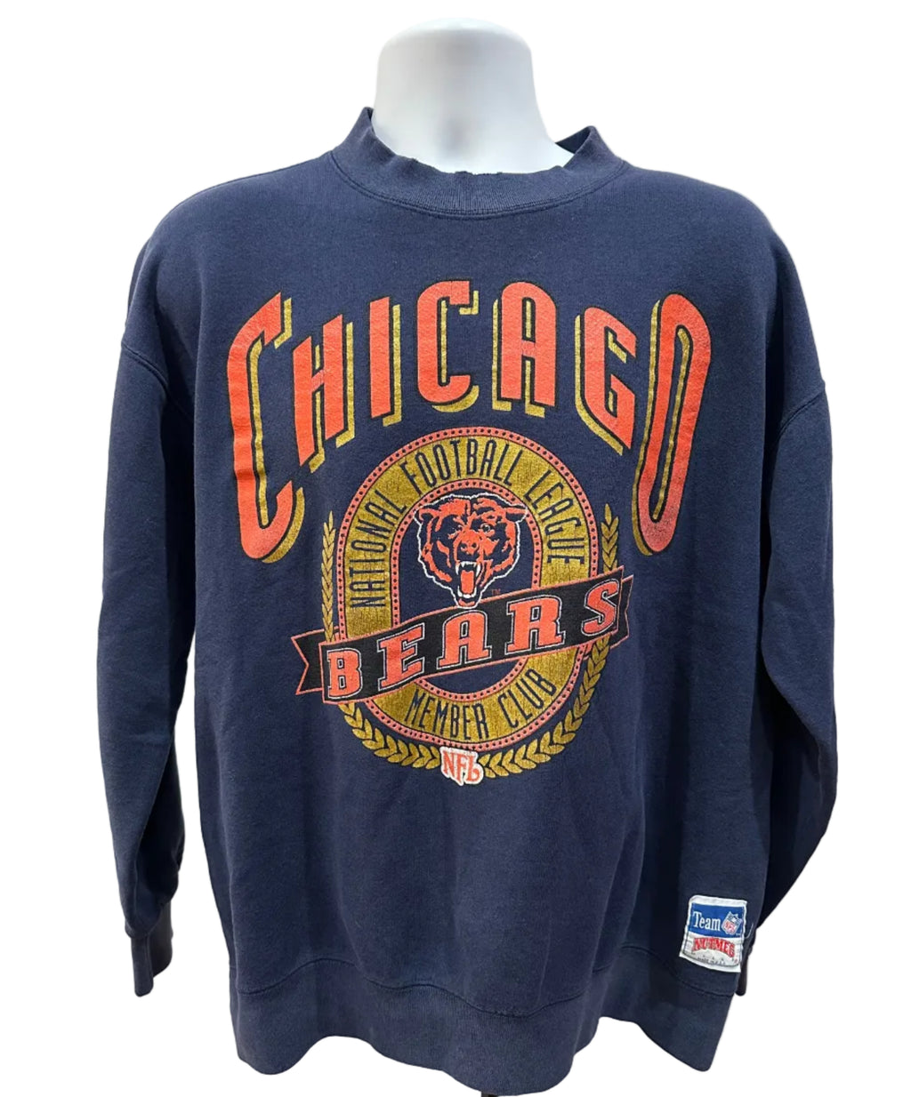 (Mens XL) 90s Chicago Bears Members Club Nutmeg Crewneck