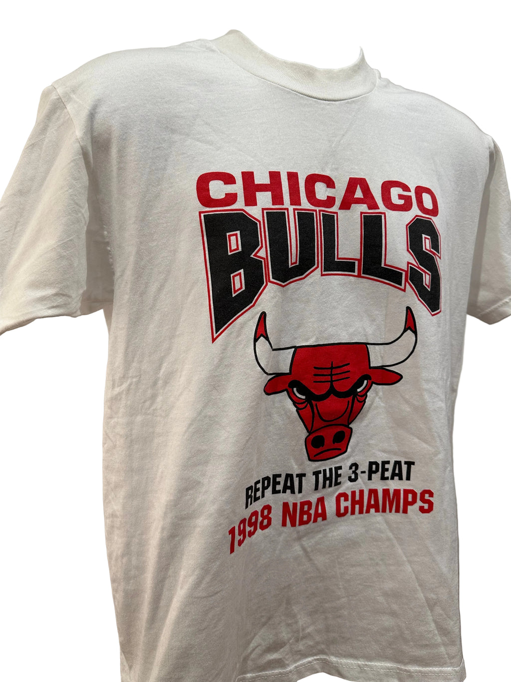 (Mens Large) 1998 Chicago Bulls 3 Peat Champs Short Sleeve