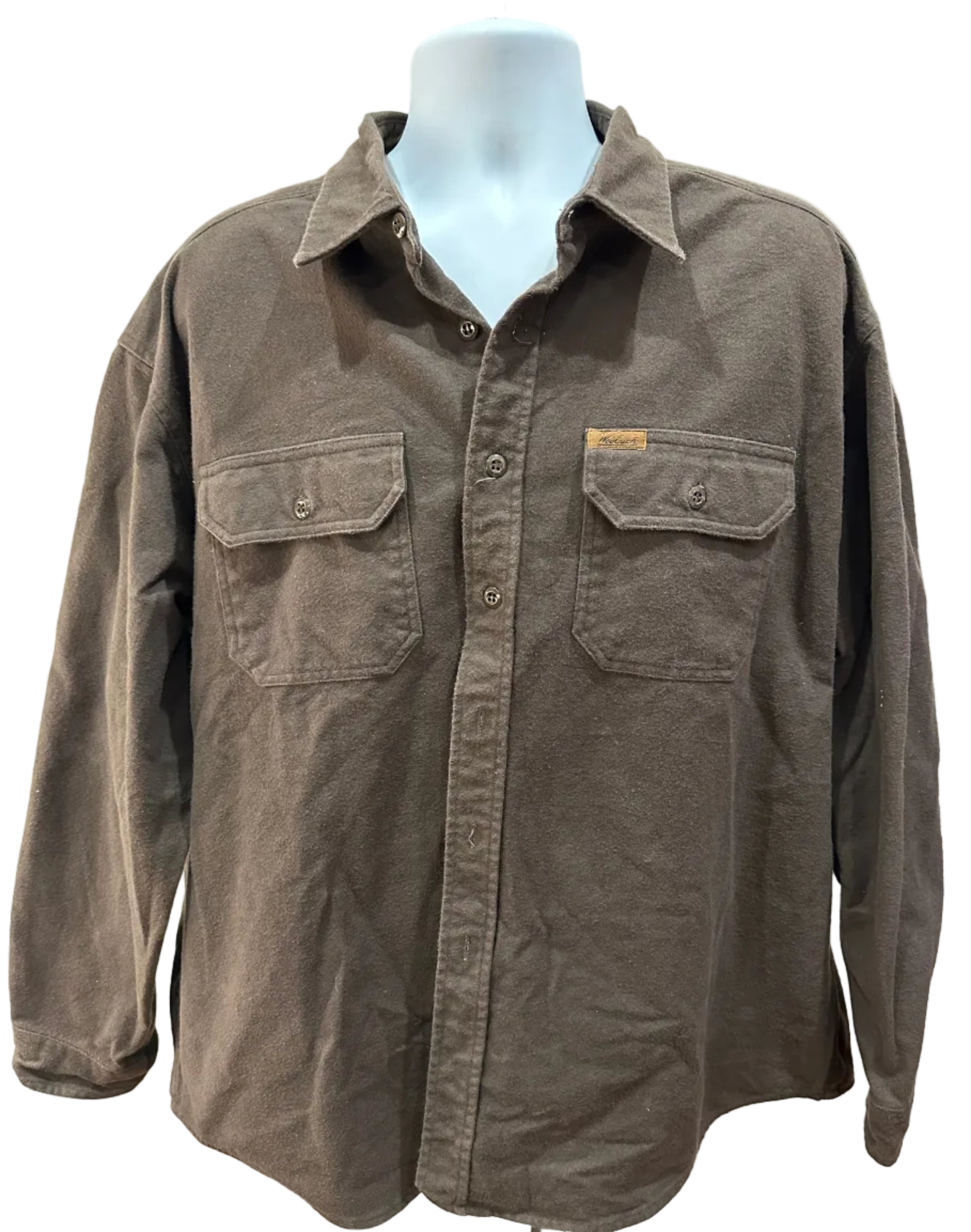 (Mens 2X) Chocolate Brown Woolrich Button Up