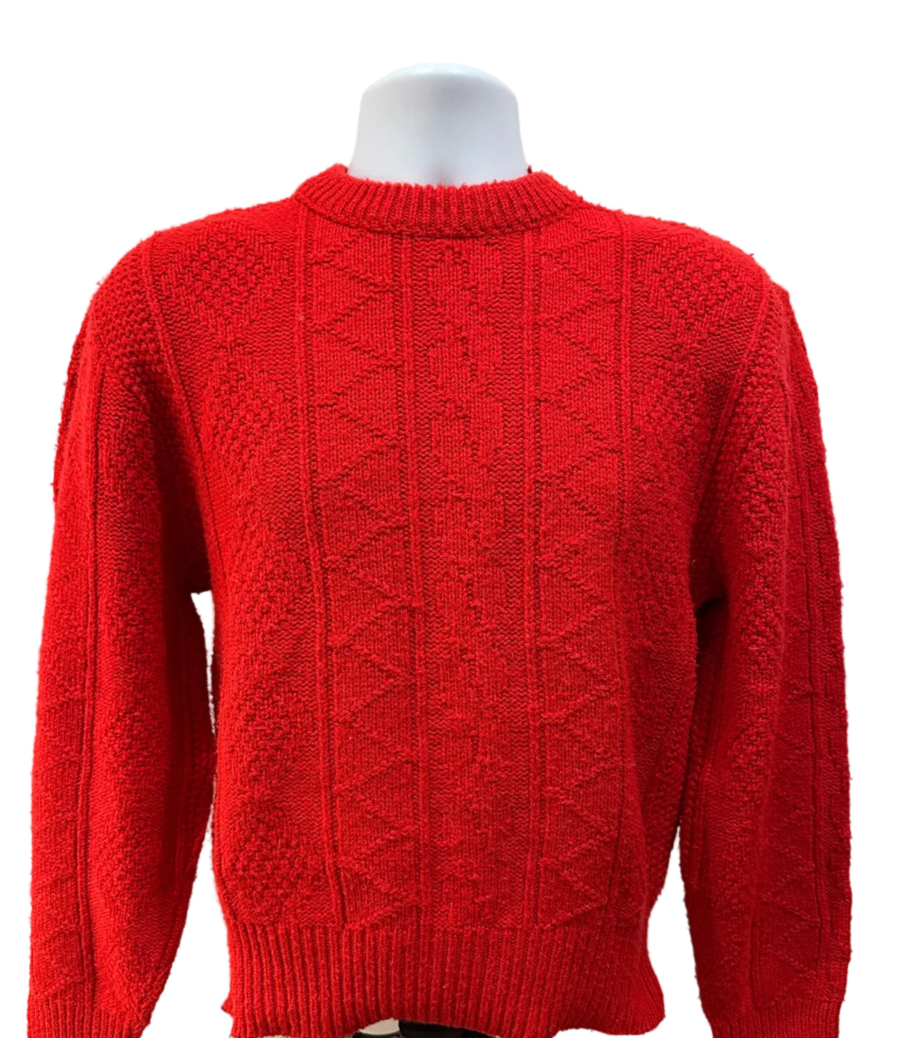 (Women's XL) Vintage 80s Red Sweater