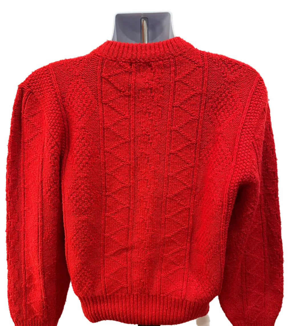 (Women's XL) Vintage 80s Red Sweater