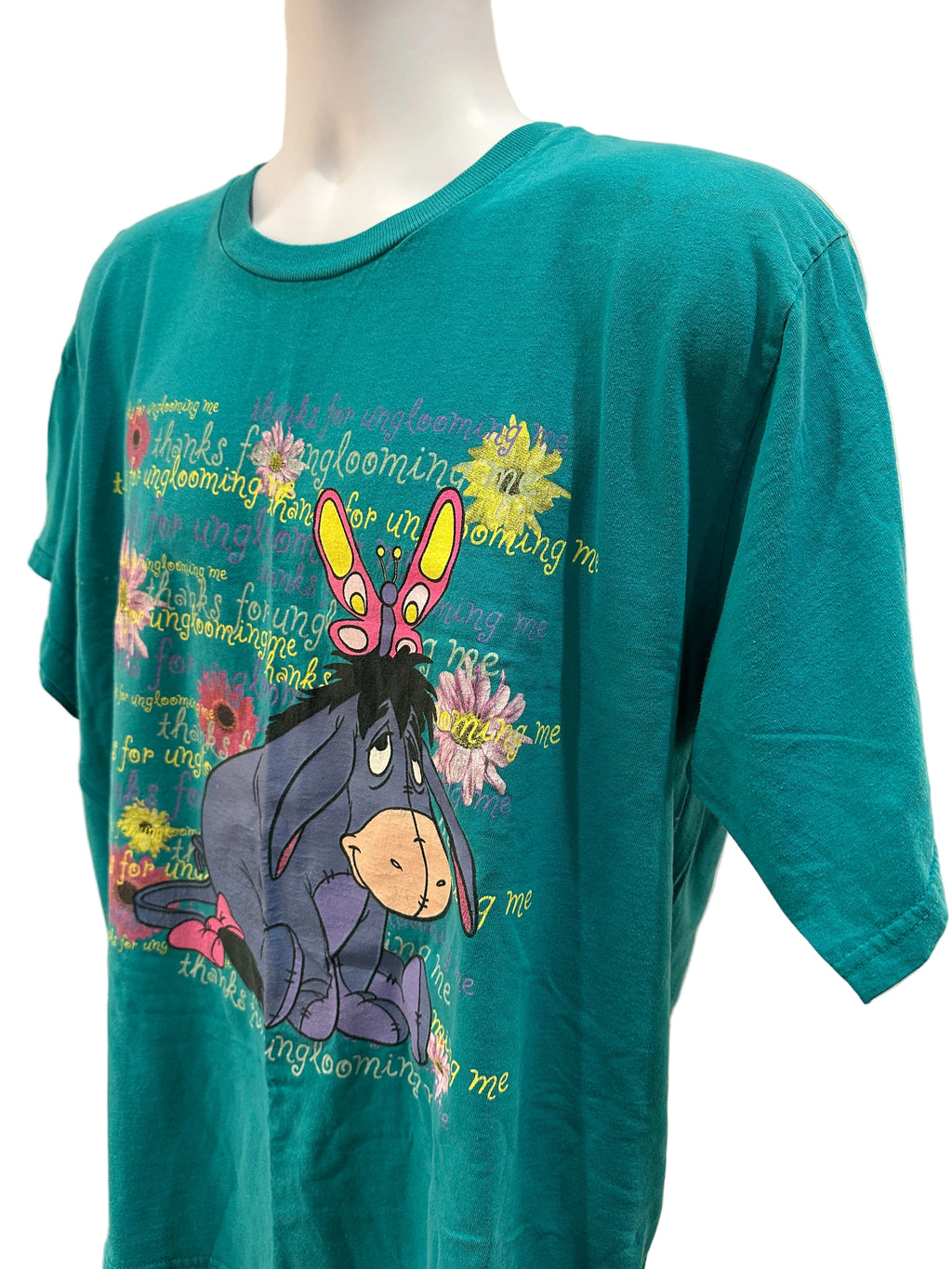 (Women's 1X) 90s Pooh Eeyore Text Short Sleeve