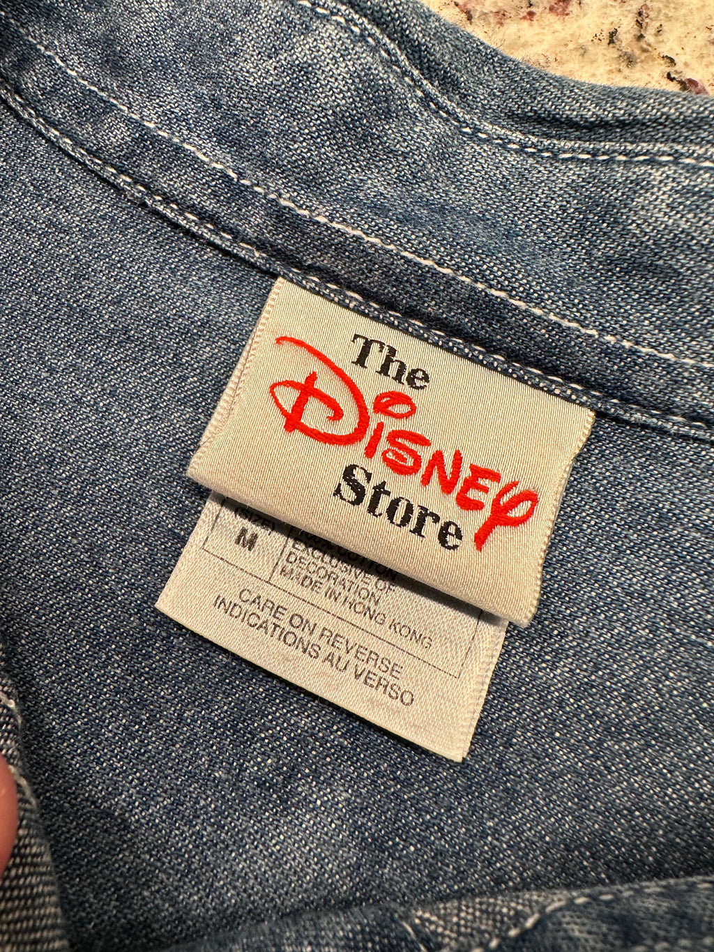 (Women's Medium) 90s Mickey and Friends Denim Button Up