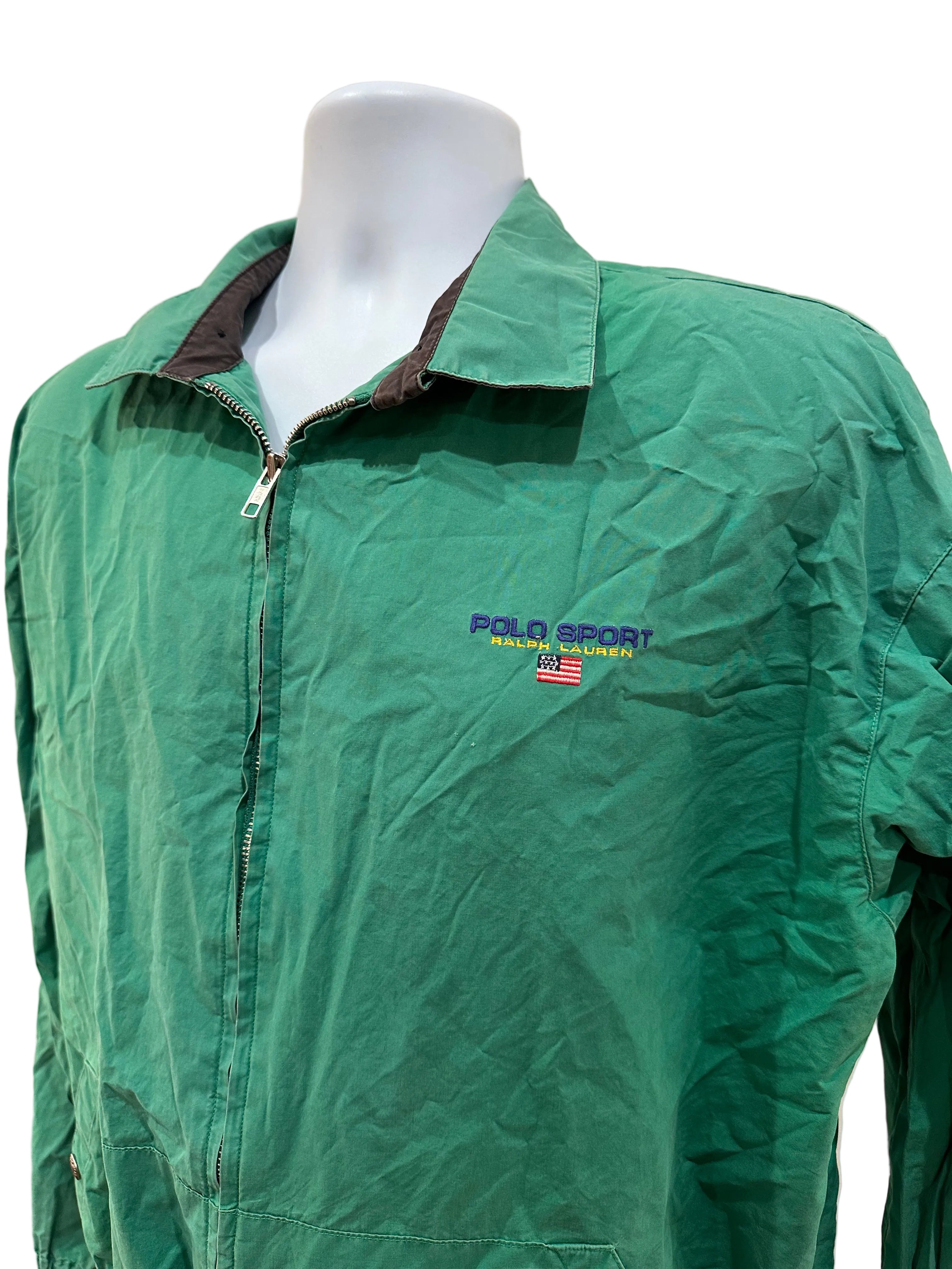 (Men's Large) 90s Polo Sport Windbreaker Jacket