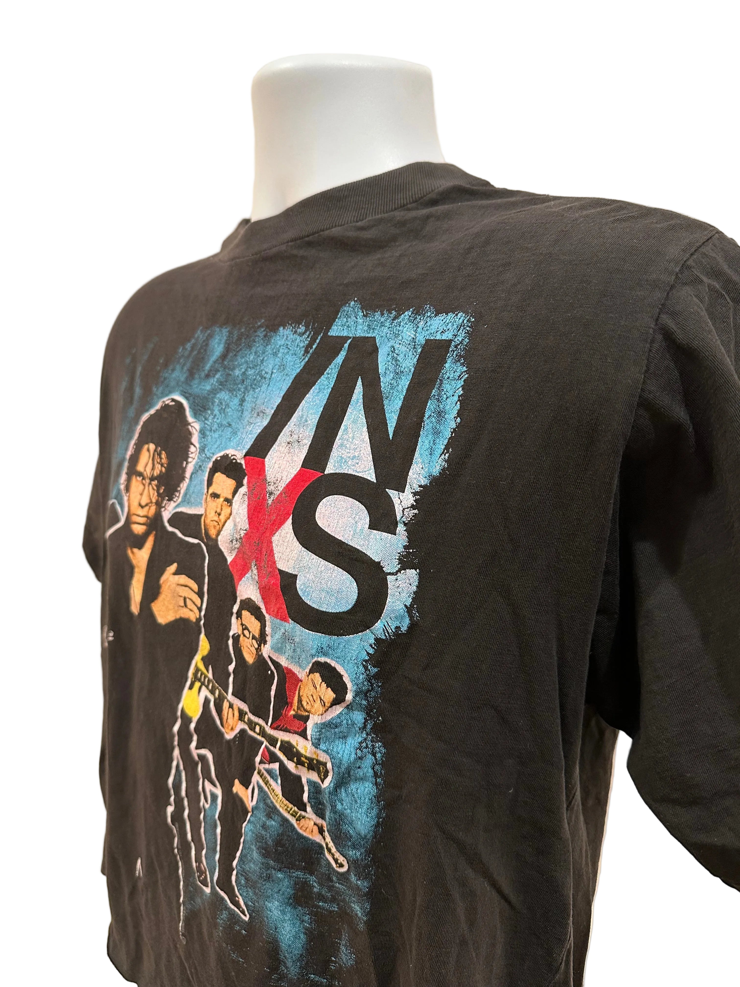 (Women's XL) 1990 INXS Cropped Tour Short Sleeve
