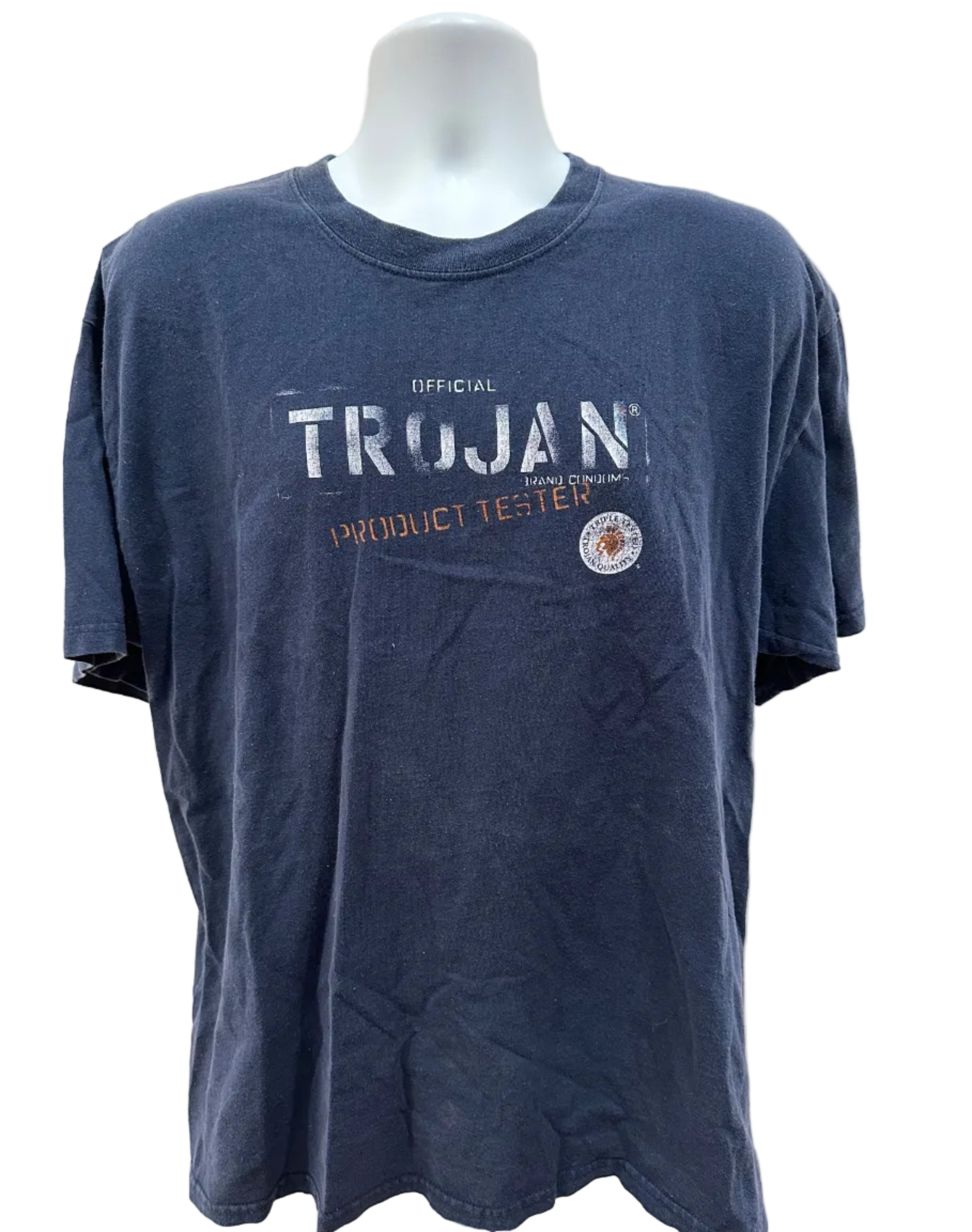 (Men's XL) 2000s Trojan Promo Short Sleeve
