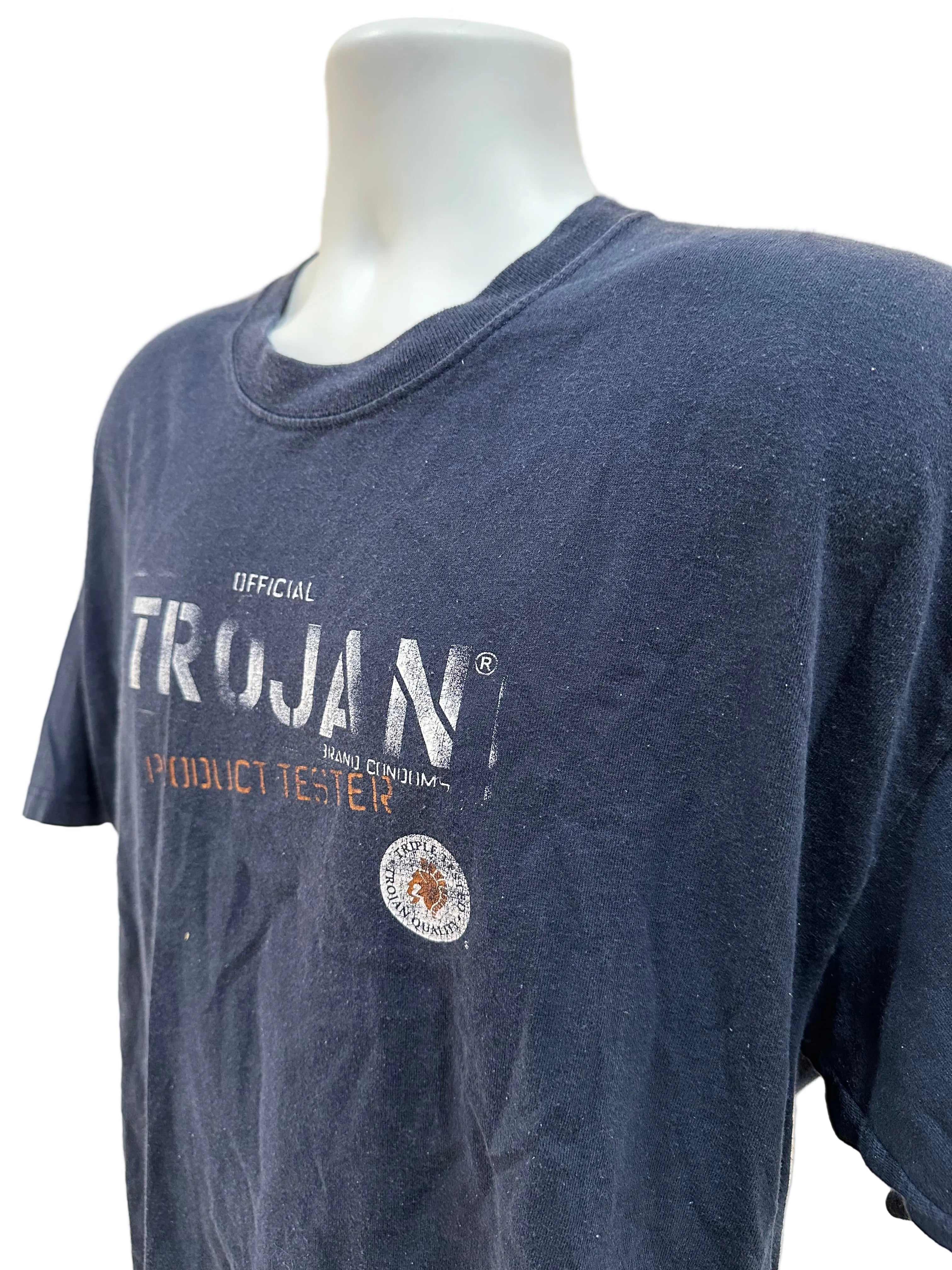 (Men's XL) 2000s Trojan Promo Short Sleeve