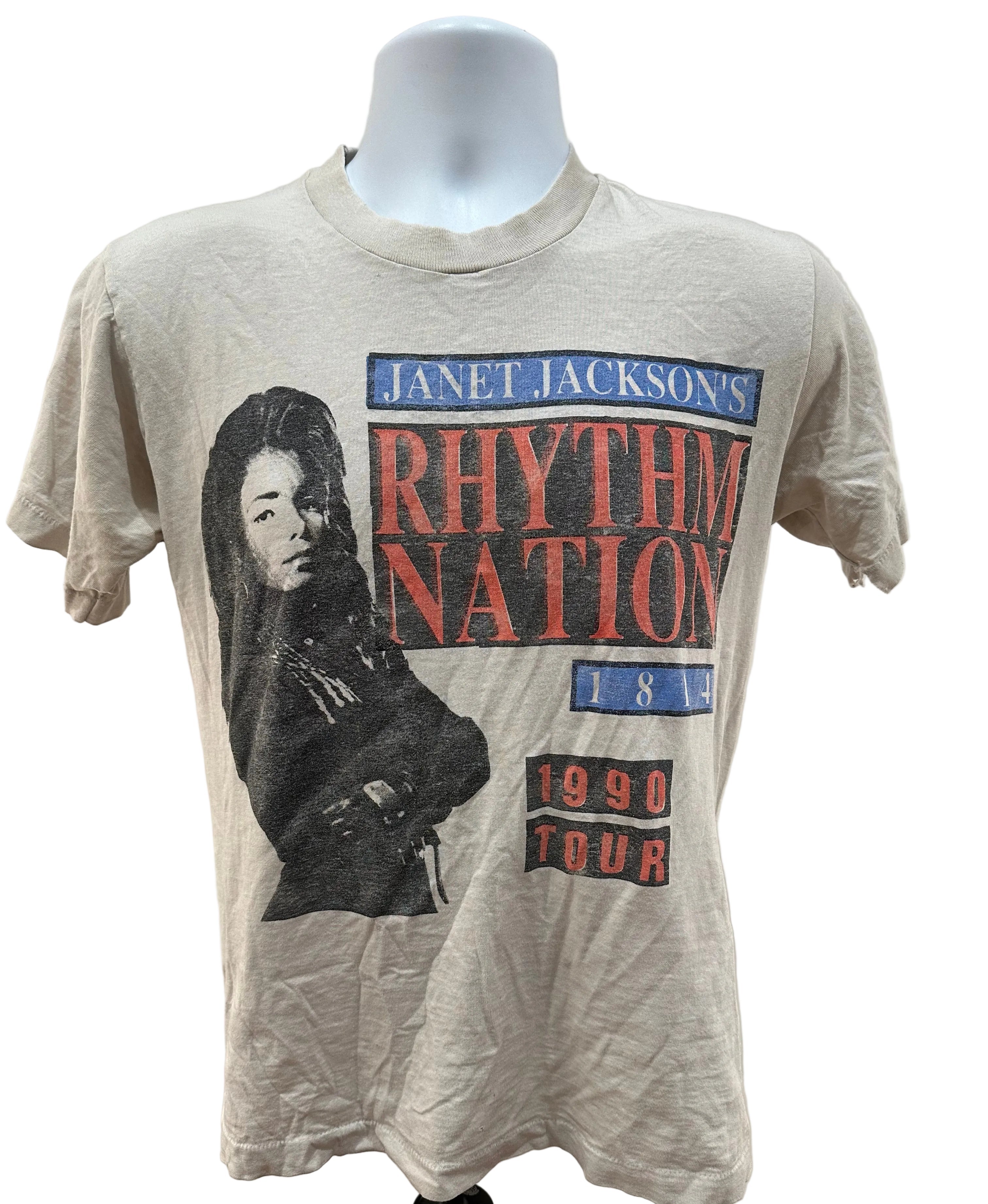 (Men's Medium) 1990 Janet Jackson "Rhythm Nation" Tour Short Sleeve