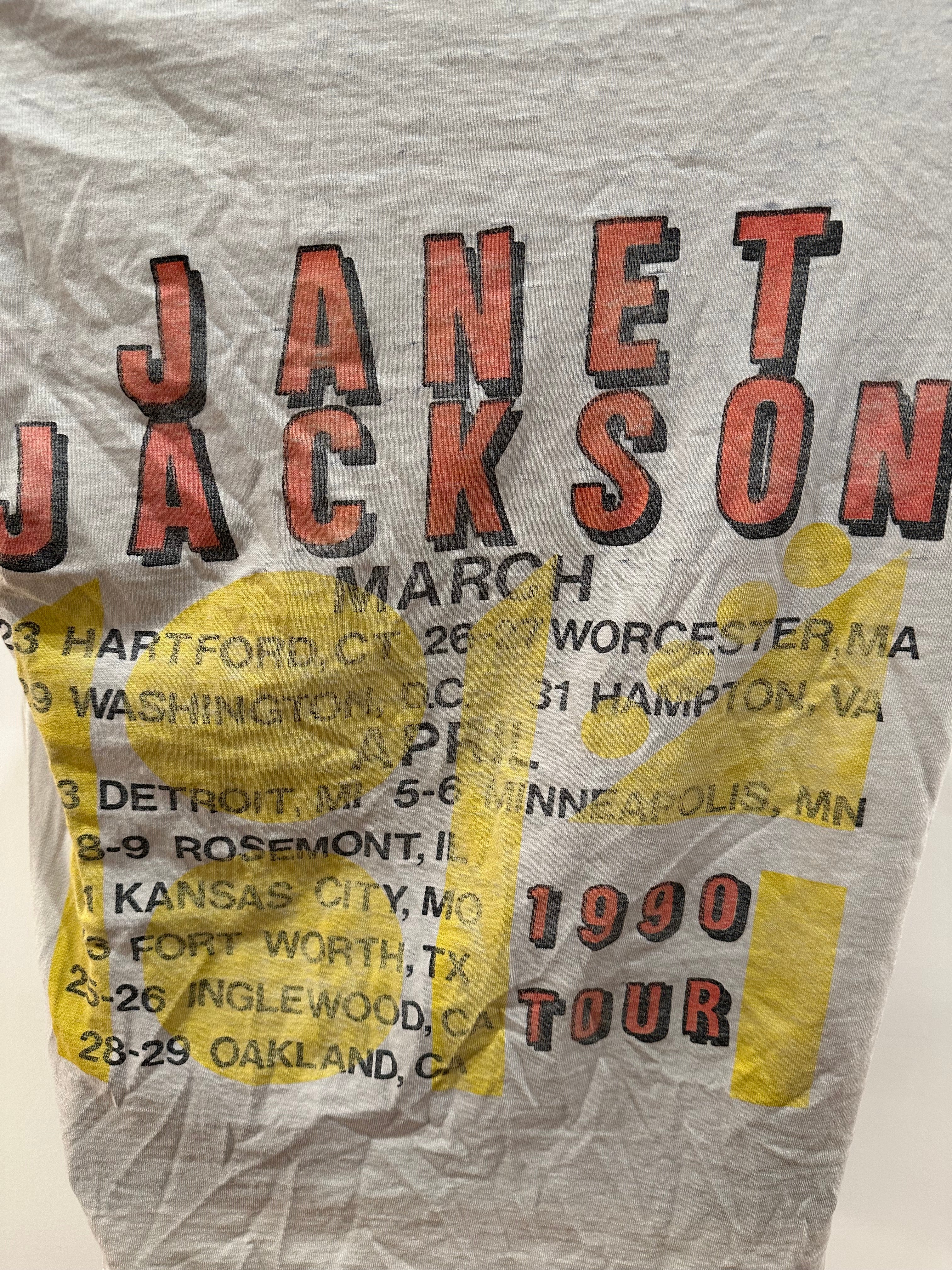 (Men's Medium) 1990 Janet Jackson "Rhythm Nation" Tour Short Sleeve
