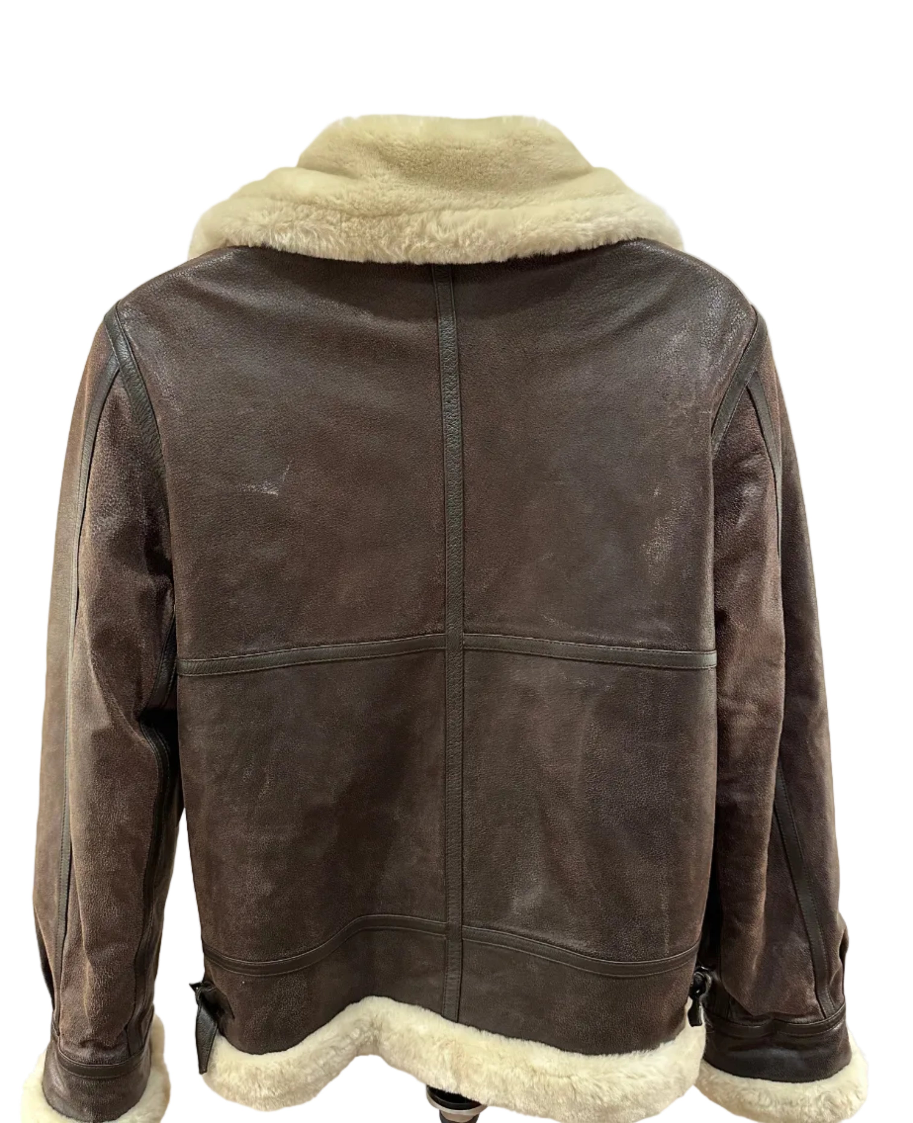 (Women's Large) Vintage St. Johns Bay Leather/Fur Coat