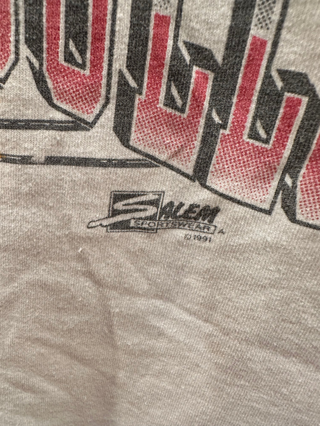 (Men's XL) 1991 Chicago Bulls Charicature Champs Short Sleeve
