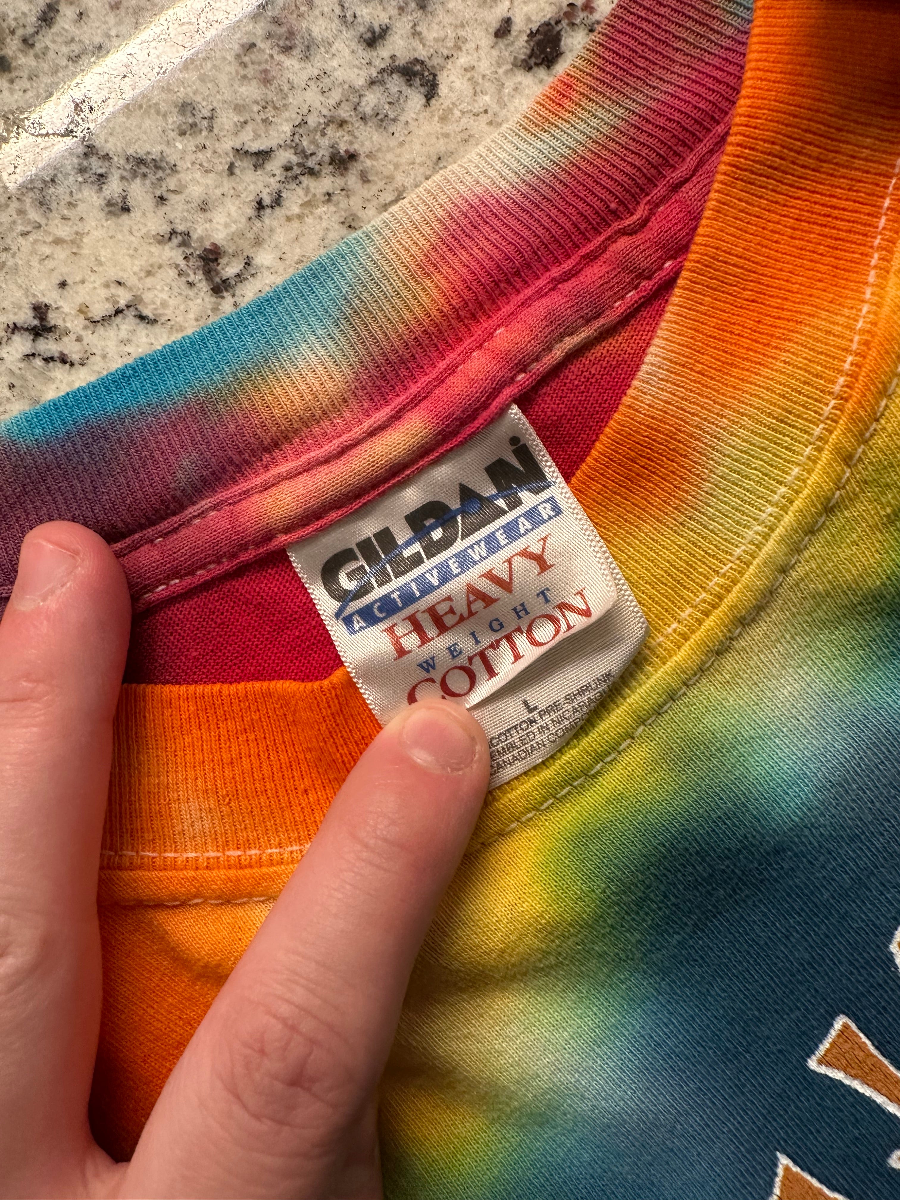 (Mens Large) 2000 Crosby, Stills, Nash and Young Tie-Dye Tour Short Sleeve