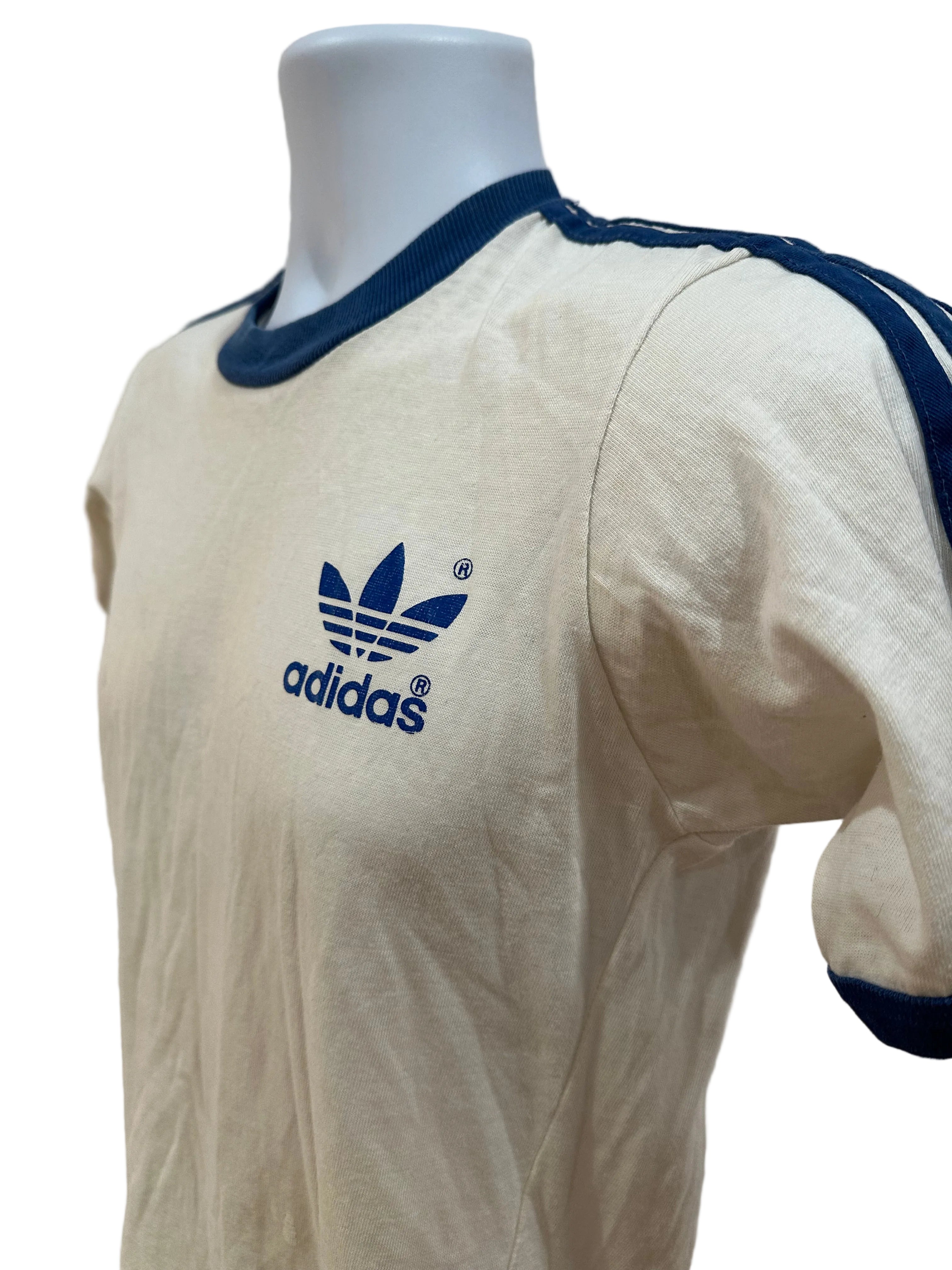 (Men's Medium) 80s Adidas Ringer Short Sleeve