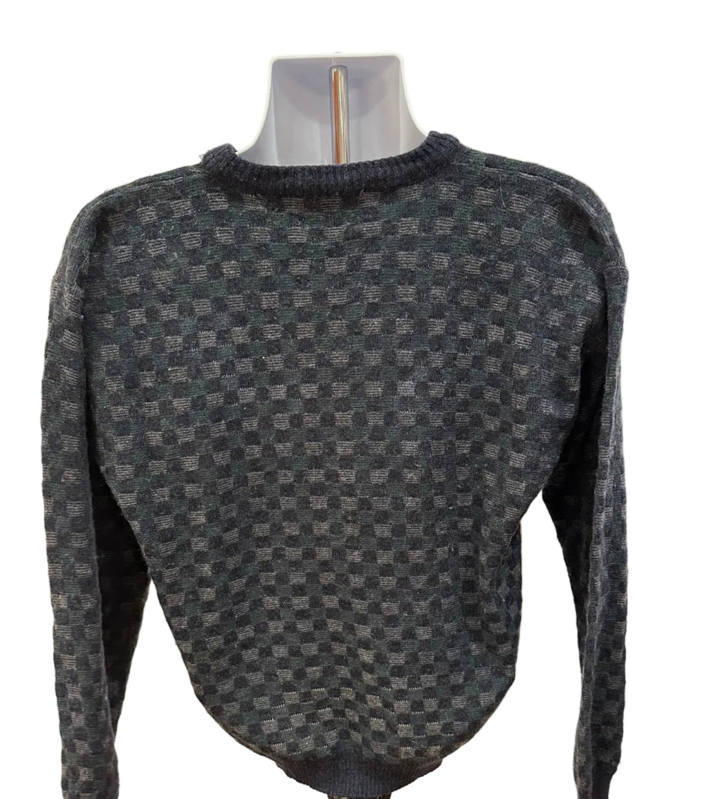 (Men's Large) Vintage Italian Checkered Sweater
