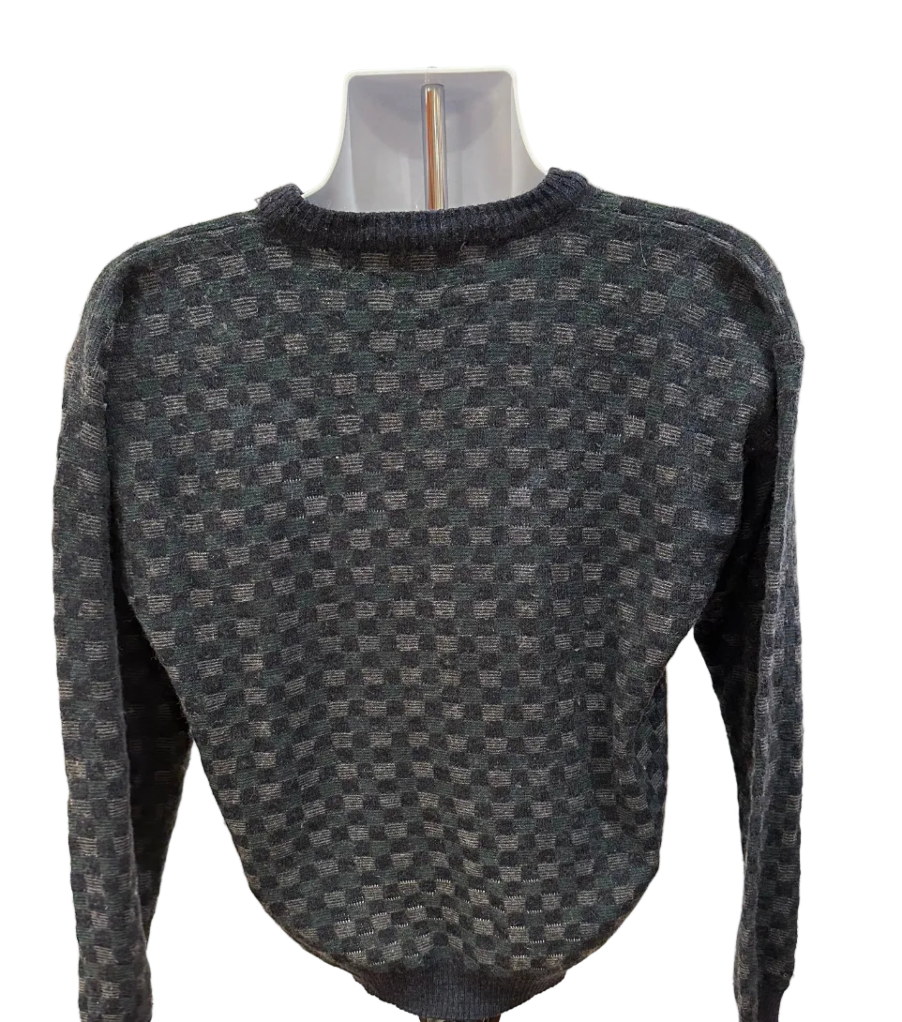 (Men's Large) Vintage Italian Checkered Sweater
