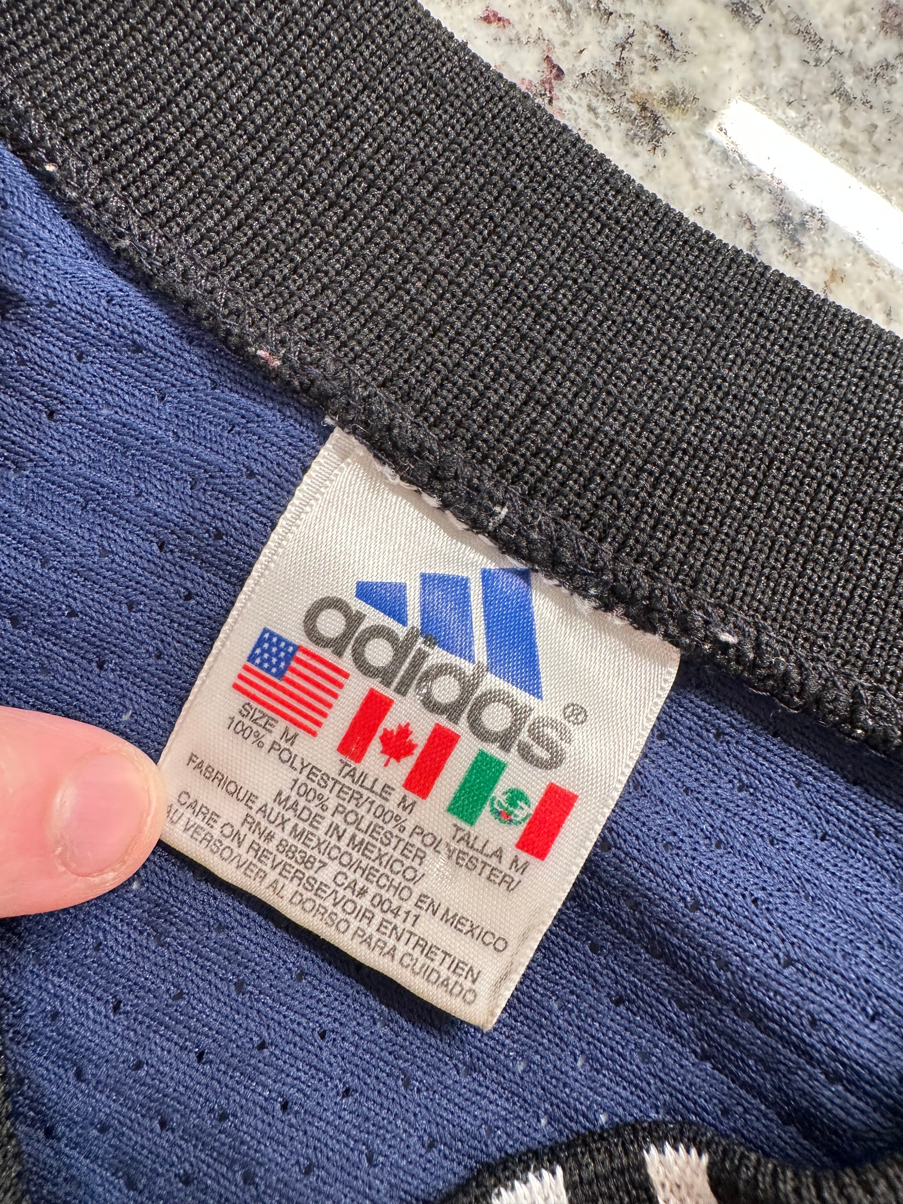 (Men's Medium) 90s Adidas V-Neck Soccer Jersey