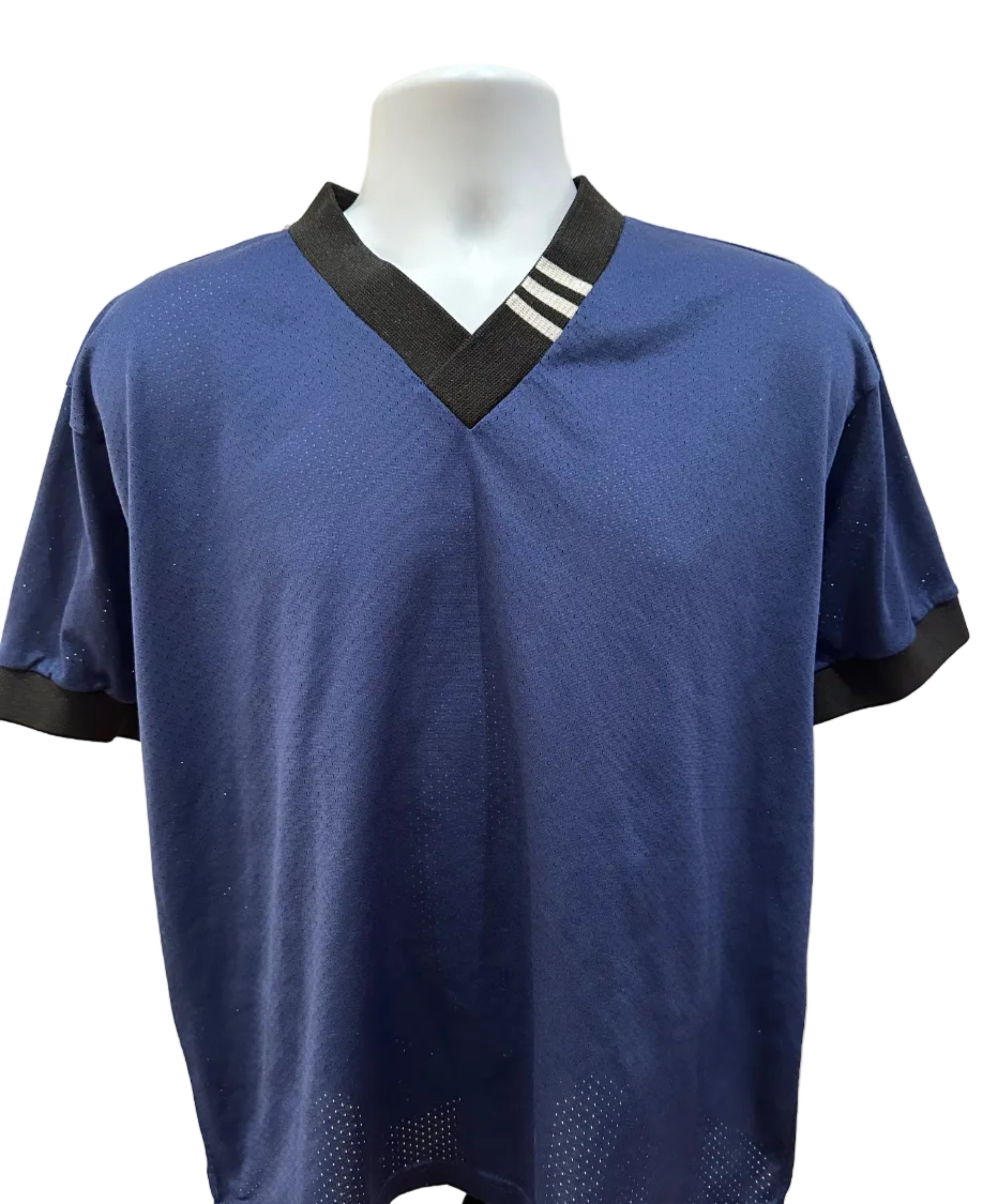 (Men's Medium) 90s Adidas V-Neck Soccer Jersey